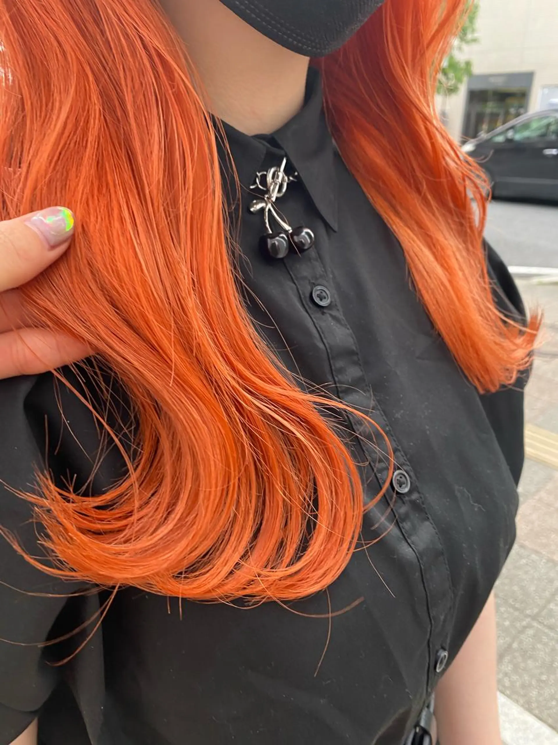 ロング カラー ブリーチ オレンジ ヘアカラー force  hair所属・🫧富田 苑実🫧のヘアスタイル