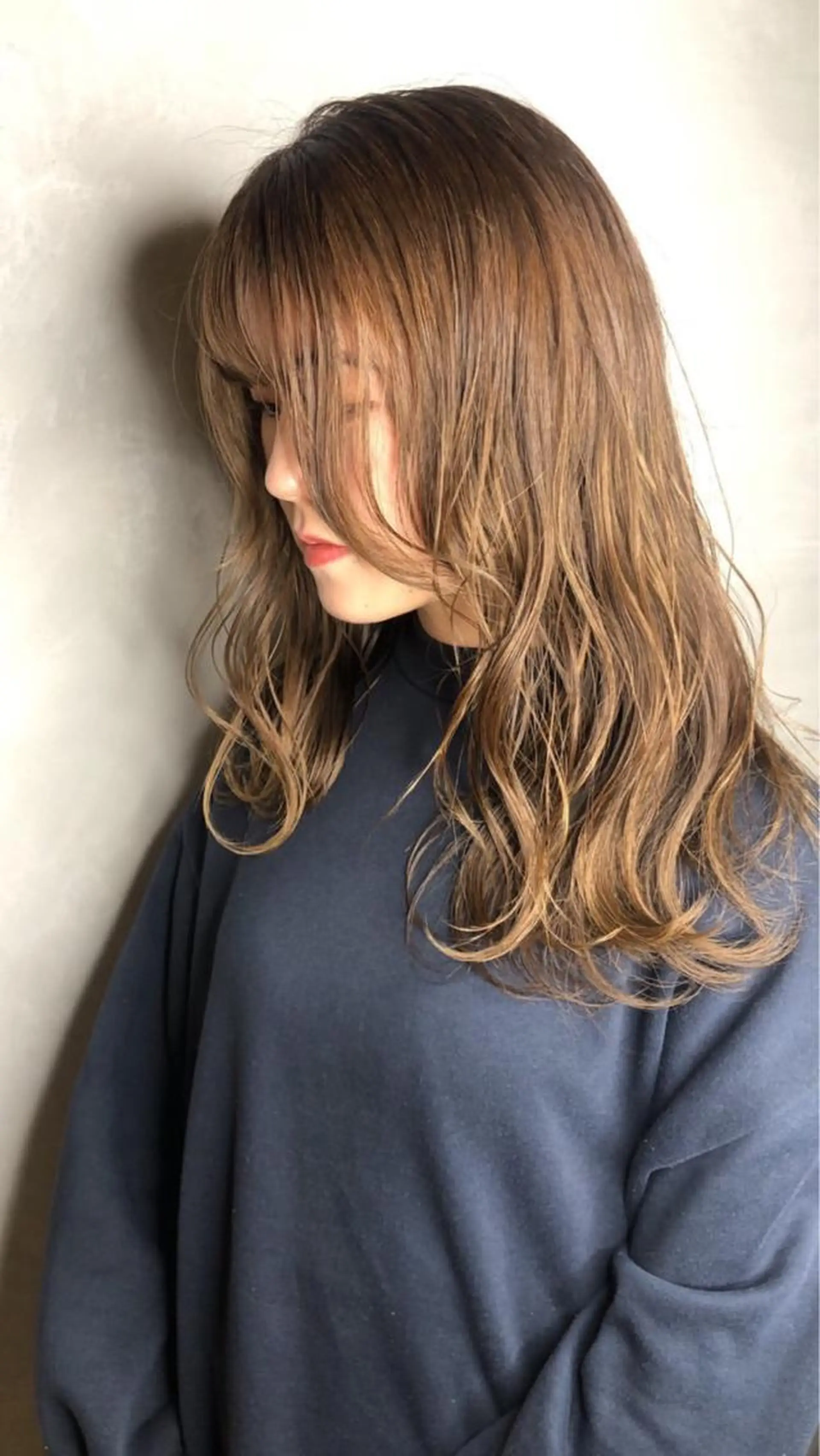 ミディアム カラー 圧倒的透明感カラー nana🦕のヘアスタイル