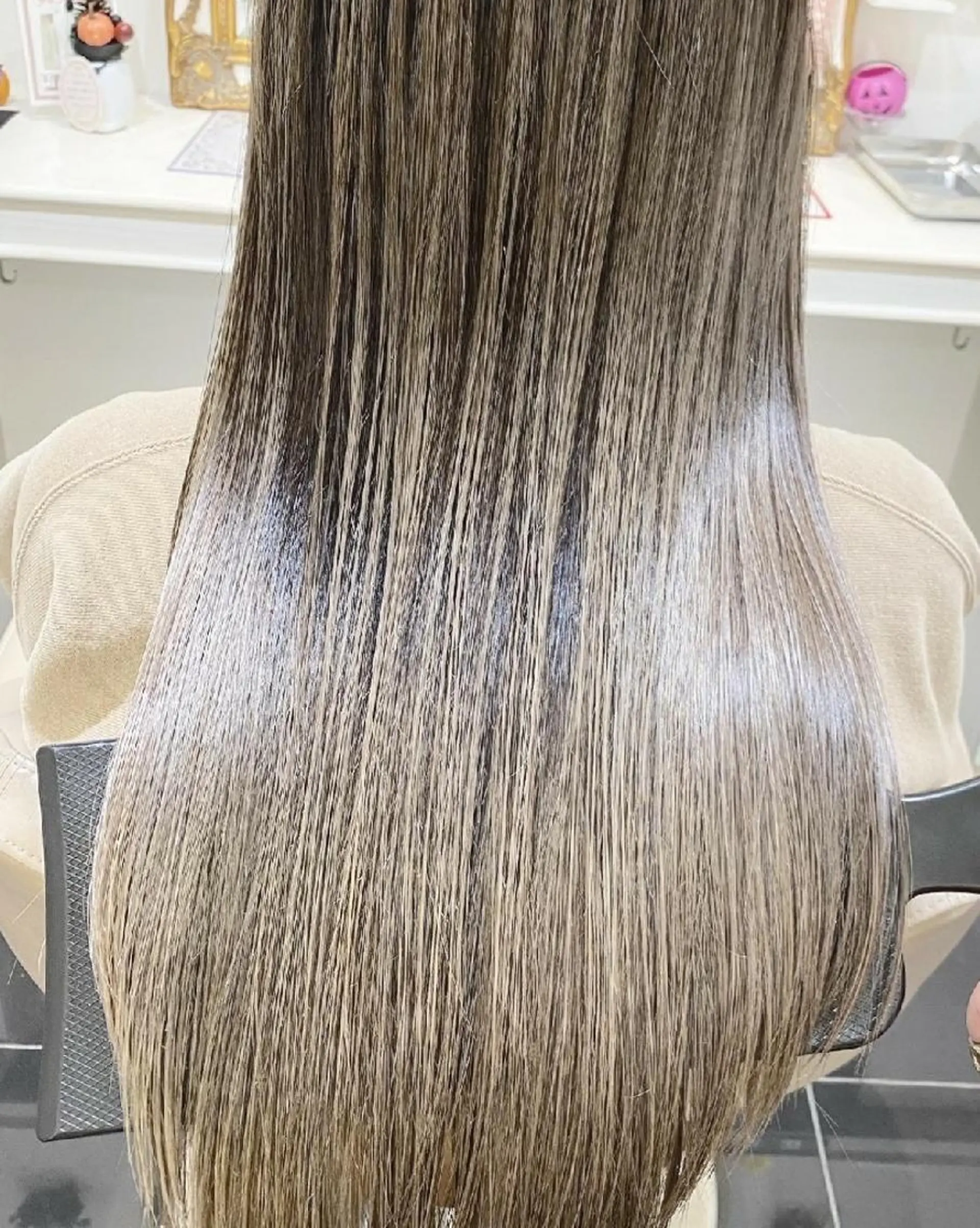 セミロング カラー 髪質改善 カット ヘアカラー トリートメント ＡＳＨ 大宮のヘアスタイル