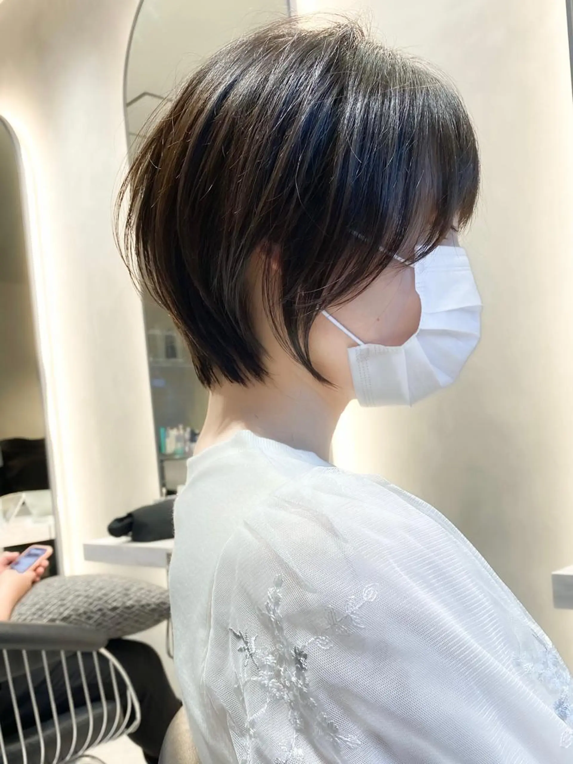 ショート カラー ショートボブ ボブ ショートヘア カット ヘアカラー トリートメント ショート ショートボブ斉藤航人のヘアスタイル