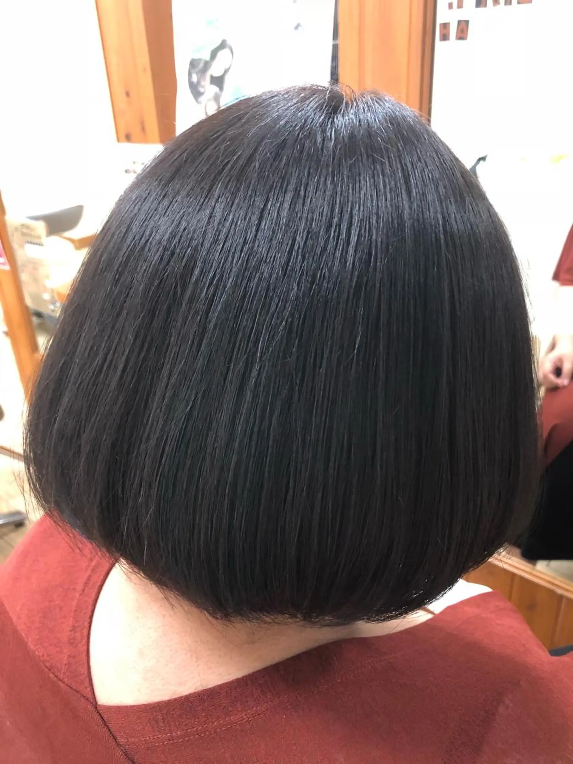 ミディアム カラー 黒髪 ブルーカラー ブルーブラック Snaly カラー特化ページのヘアスタイル