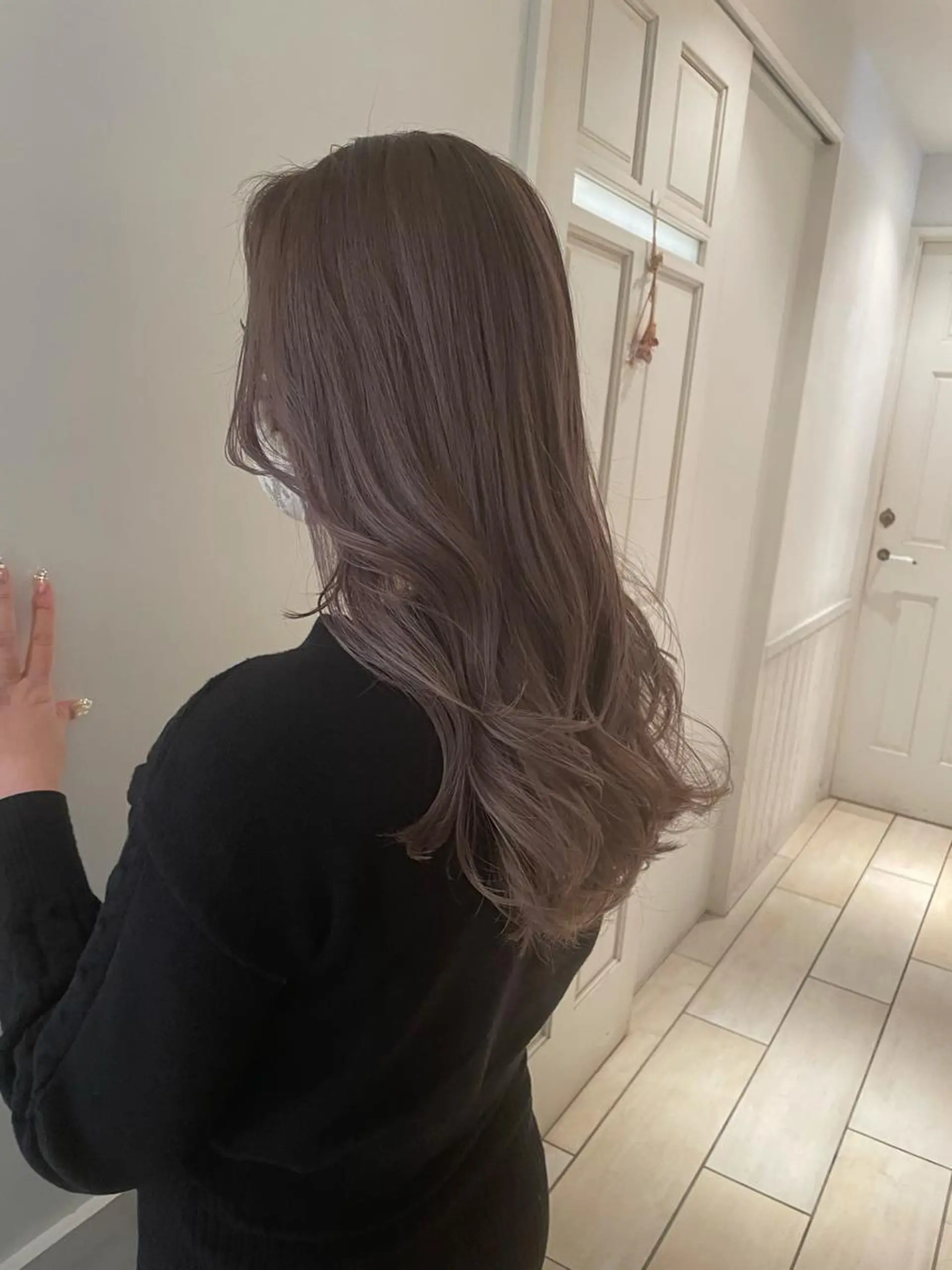 ロング カラー ブリーチ パープルカラー ヘアカラー 湯田実津希🤎 ﾐﾙｸﾃｨ専門のヘアスタイル