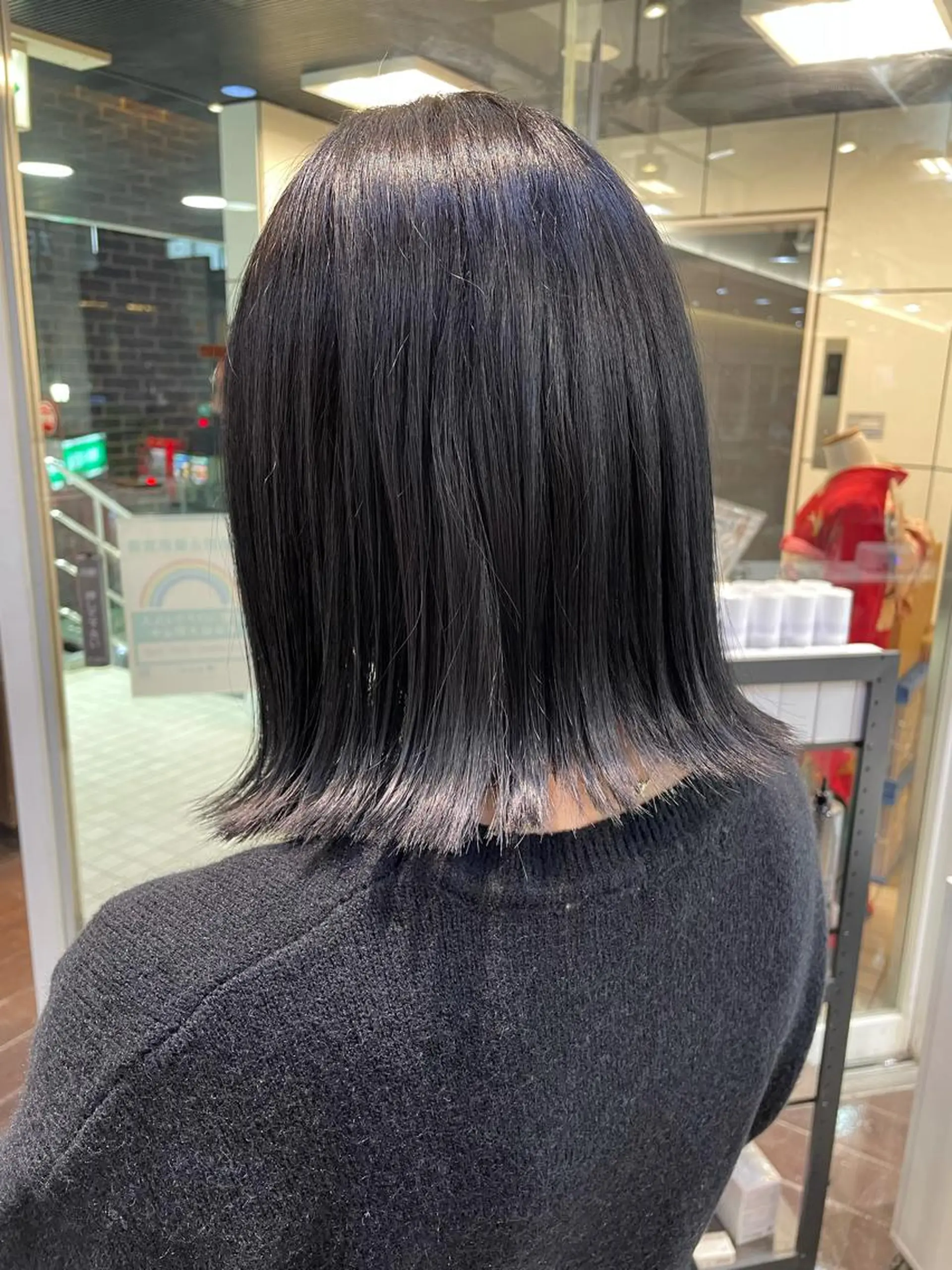 ミディアム トリートメント ヘアカラー トリートメント ニュアンスネイル/ ボブ/まちゃこのネイルデザイン