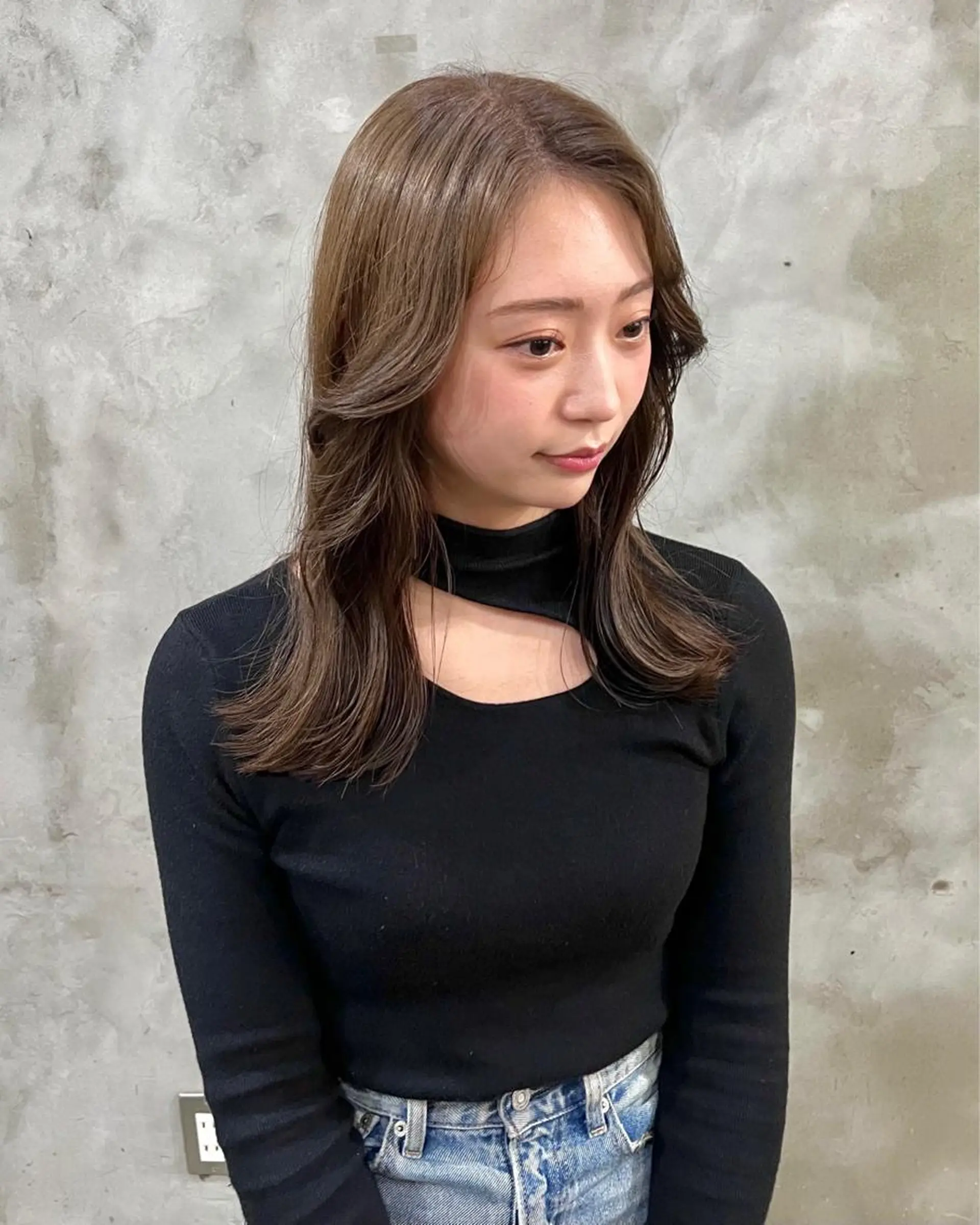 ロング カラー カット ヘアカラー トリートメント 木村陸弥 透明感/赤み消しのヘアスタイル