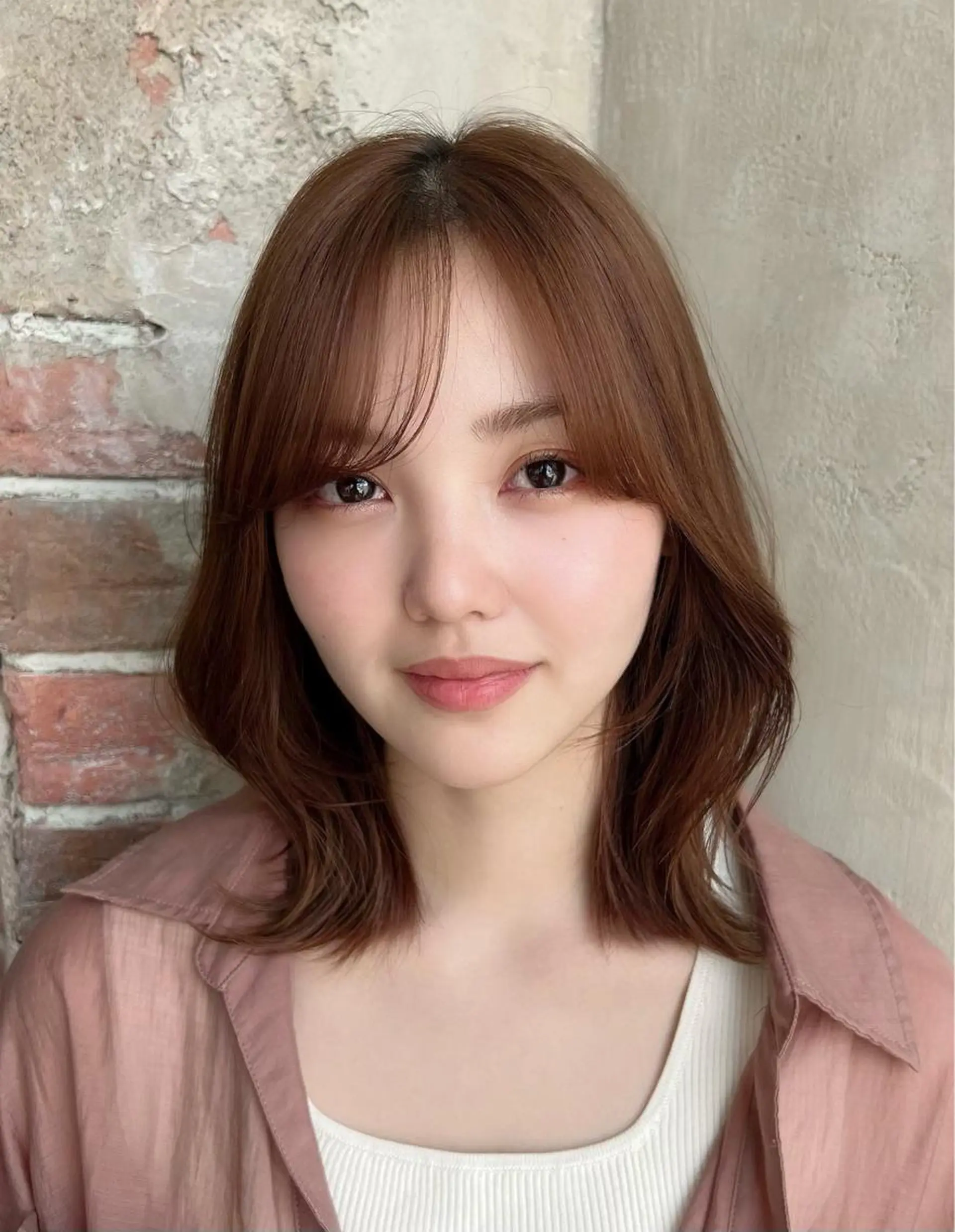 ミディアム くびれヘア カット ヘアカラー トリートメント 🧡くびれヘア/前髪 顔周り🧡久原結衣のヘアスタイル