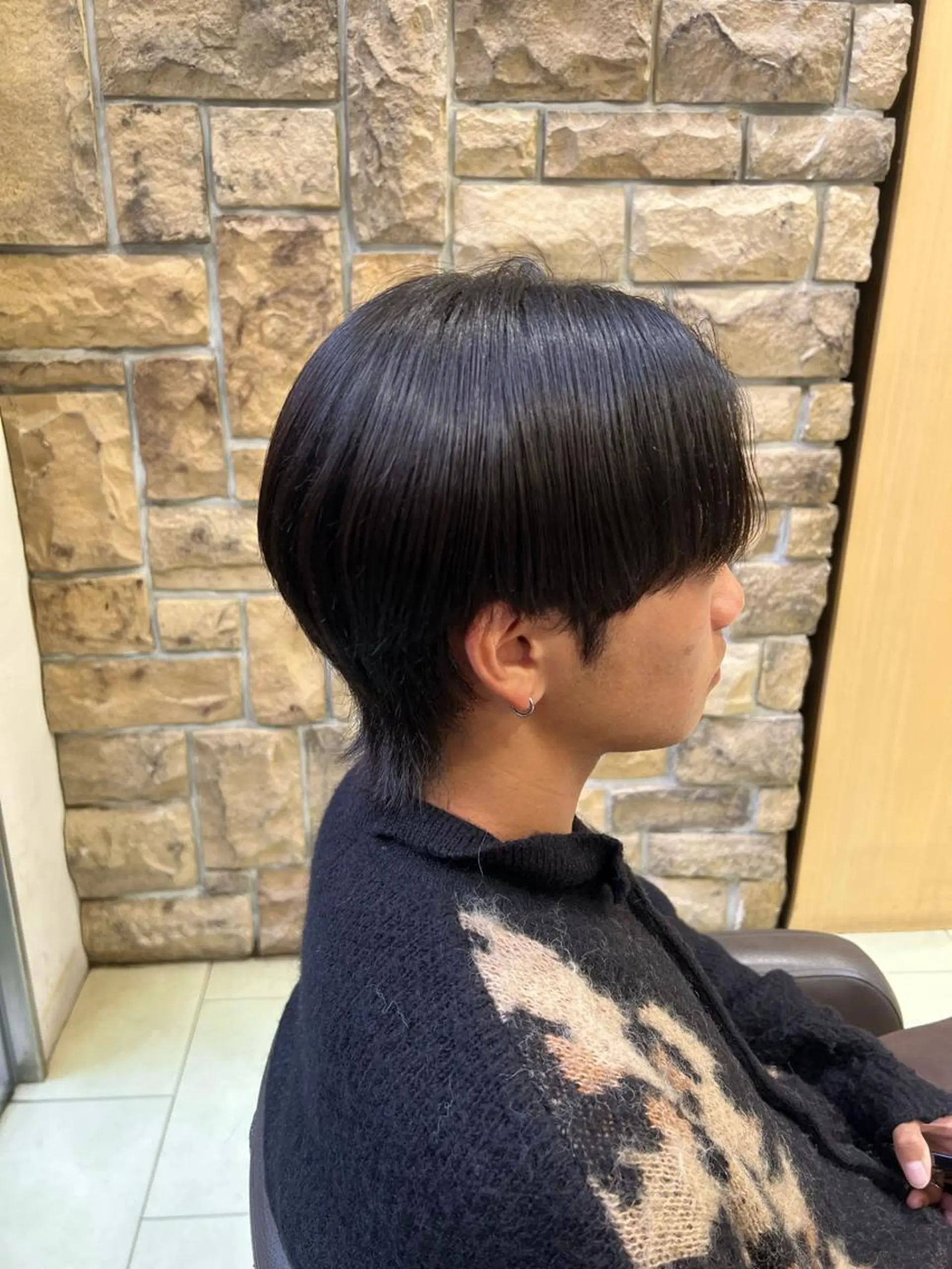パーマ メンズ センターパート ダウンパーマ メンズ韓国風 メンズパーマ カット パーマ トリートメント 韓国ヘアダウンパーマ シャドウパーマ/航太のヘアスタイル