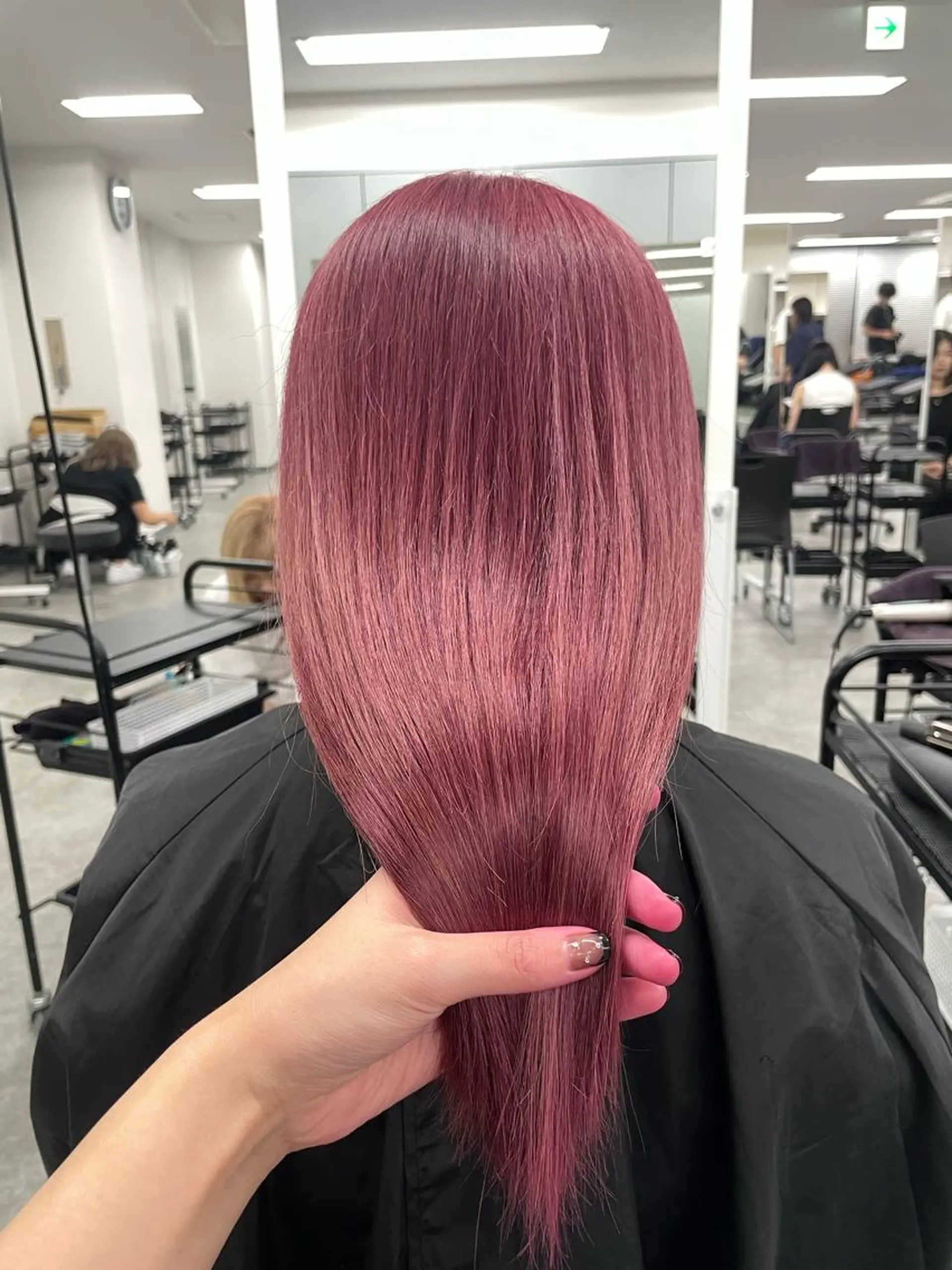 ミディアム カラー 🤎🎀ブリーチなし ピンクラベンダー🧸のヘアスタイル