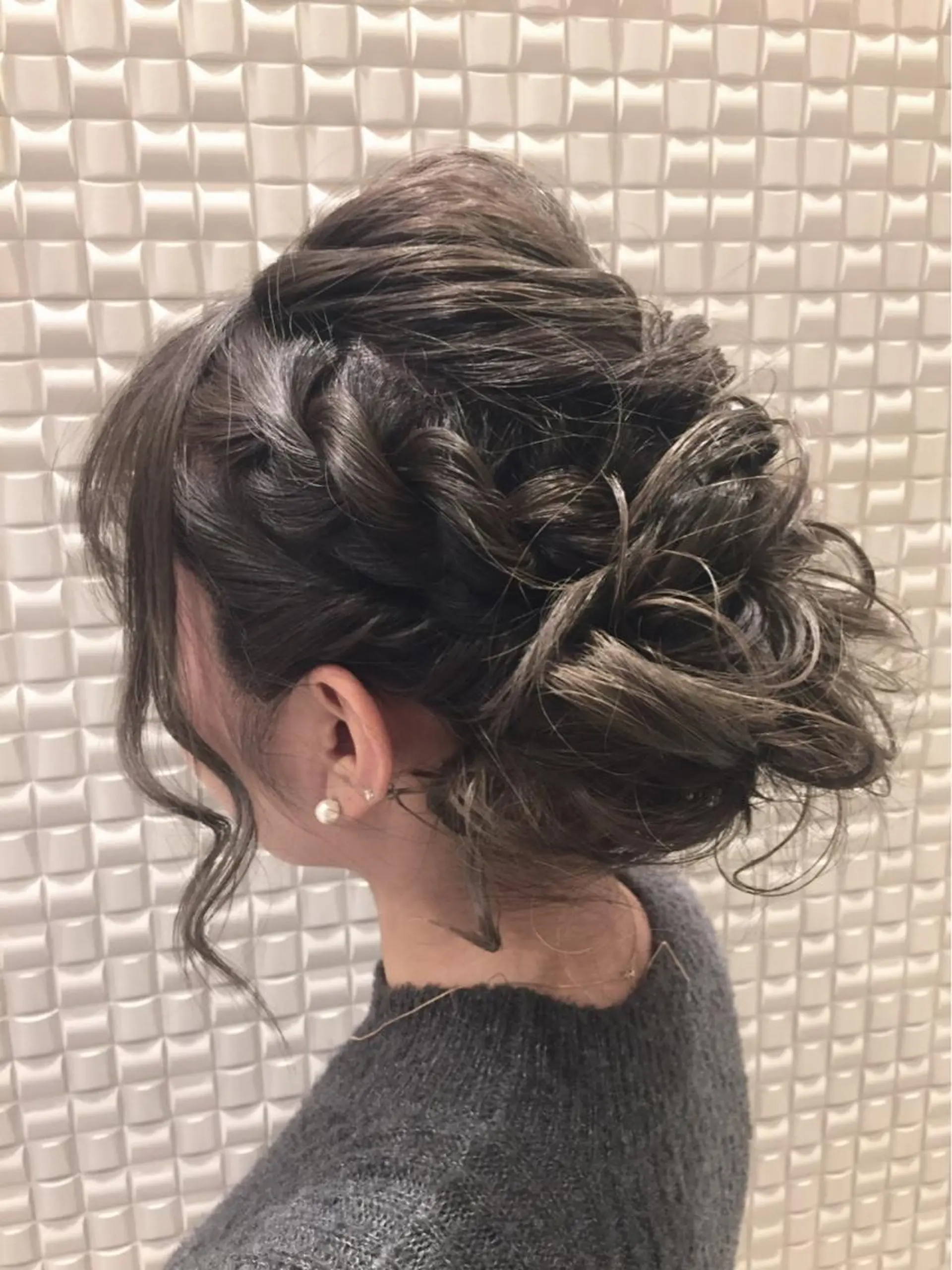 ミディアム カラー ヘアアレンジ ブリーチ グレージュ ハイライトカラー ハイライト ✨ハイクオリティ✨ 山本香也のヘアスタイル