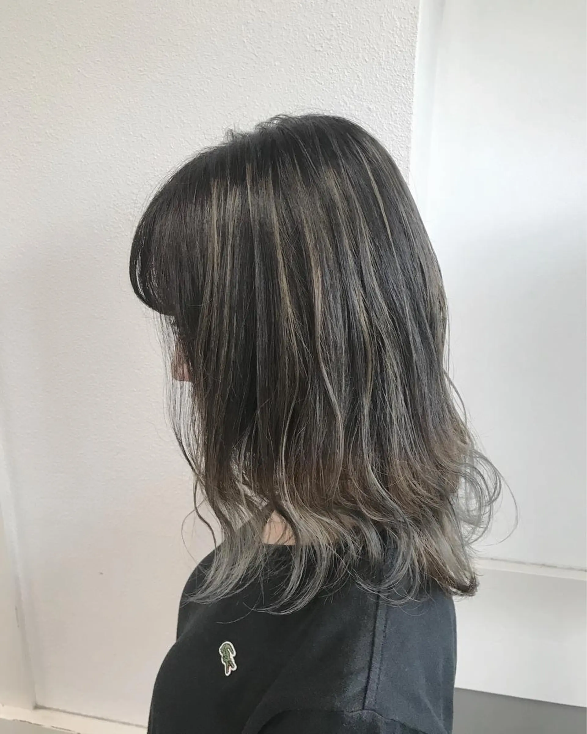 ミディアム カラー ヘアアレンジ ハイライトカラー ハイライト ヘアカラー トリートメント GiseL天神カラー 髪質改善/ブリーチのヘアスタイル
