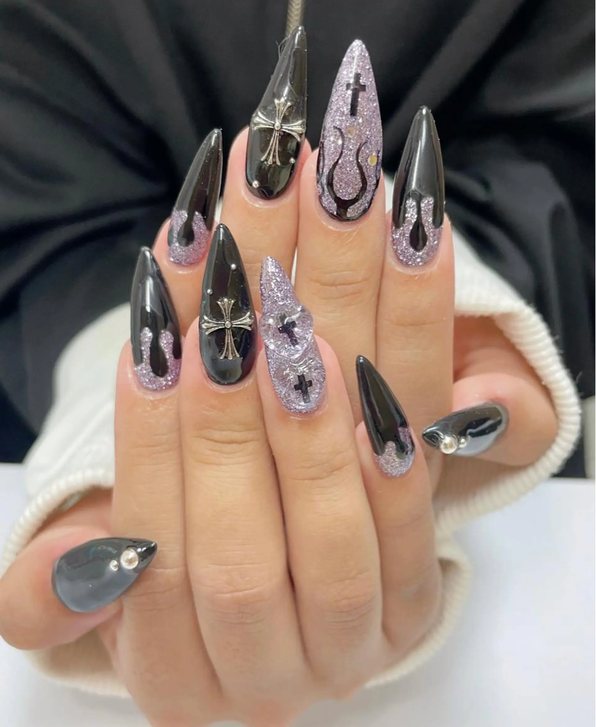 ネイル アートネイル 長さ出し ストーンネイル ネイルチップ Li beau nailのネイルデザイン