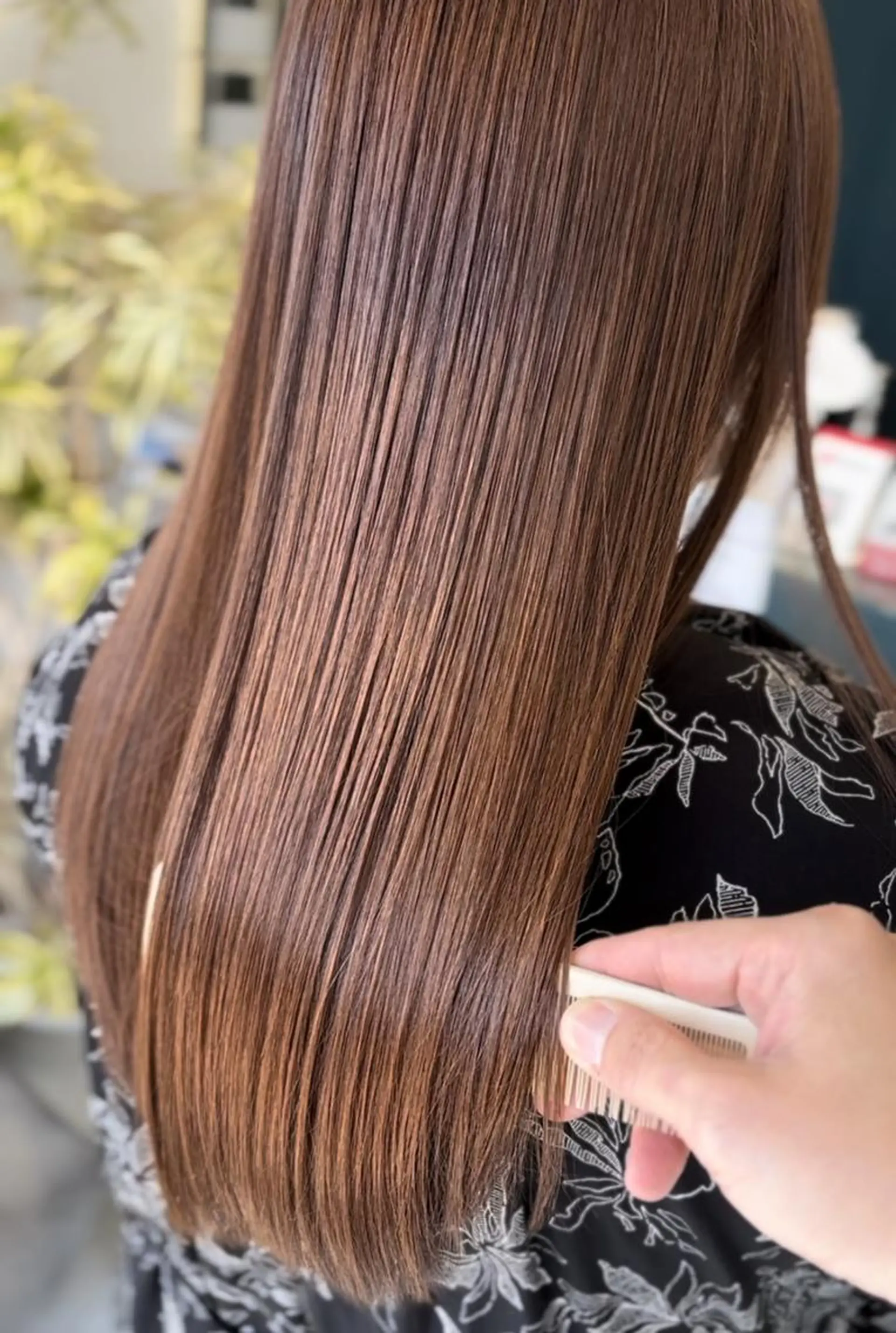 セミロング ヘアカラー 藤田真凜/ボブ/ショ ート/艶カラー🩶のヘアスタイル