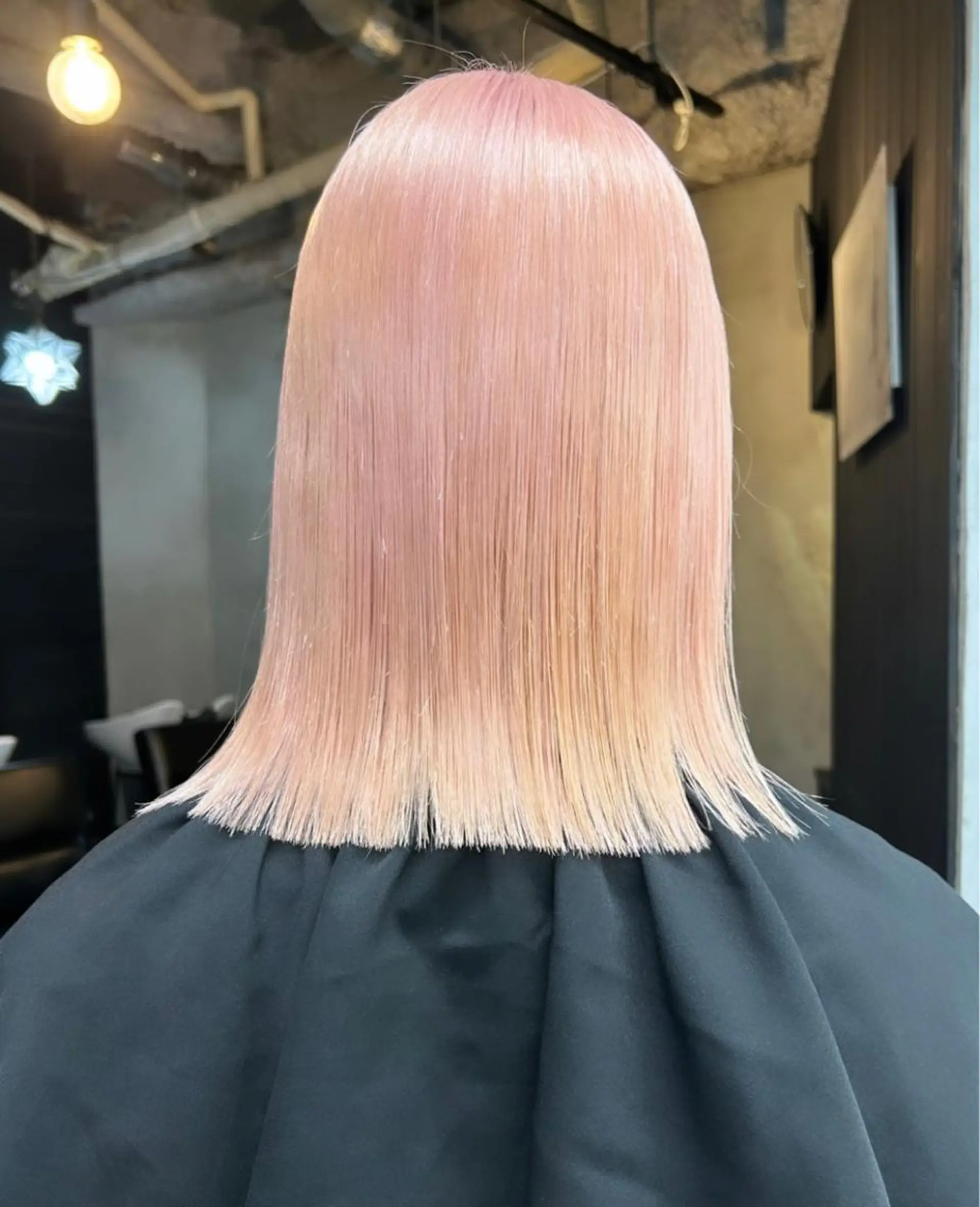 ミディアム カラー ピンクカラー カット ヘアカラー トリートメント 🧸艶々韓国ヘア 🧁mizunaのヘアスタイル