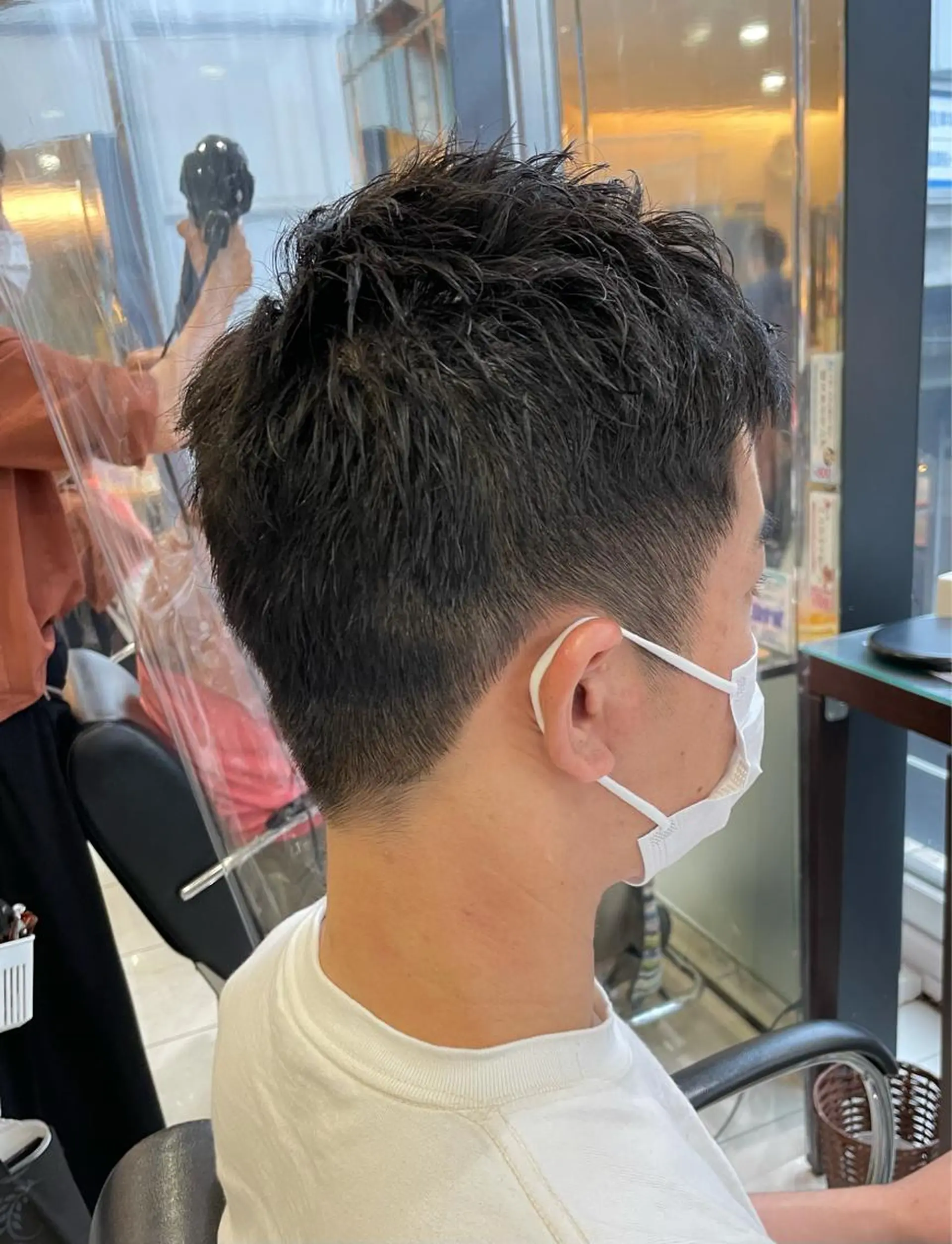 メンズ メンズパーマ カット パーマ ミナミ マキコのヘアスタイル