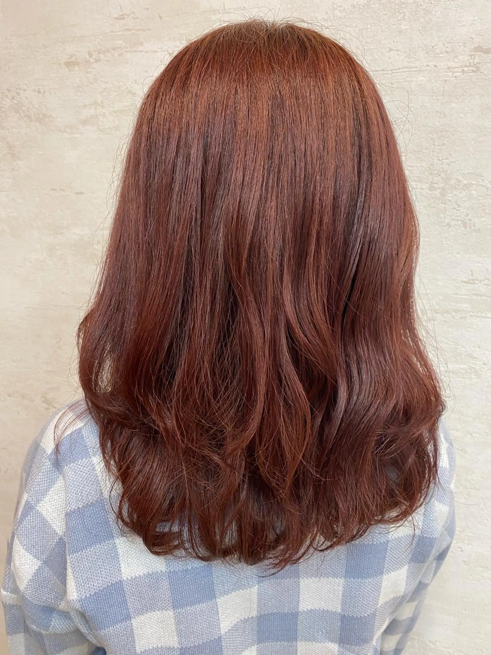 セミロング カラー ピンクカラー 上田 和紀子のヘアスタイル