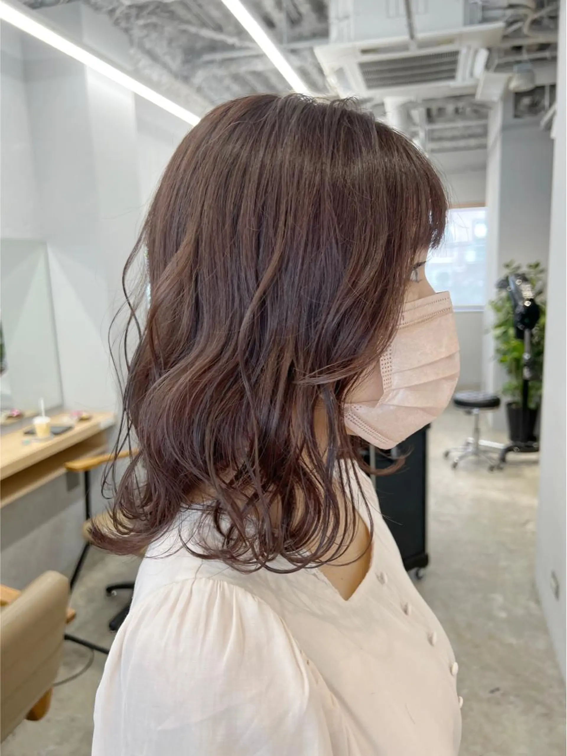 ミディアム カラー ベージュカラー ピンクカラー ピンクベージュ 代表　YUKI ☆のヘアスタイル