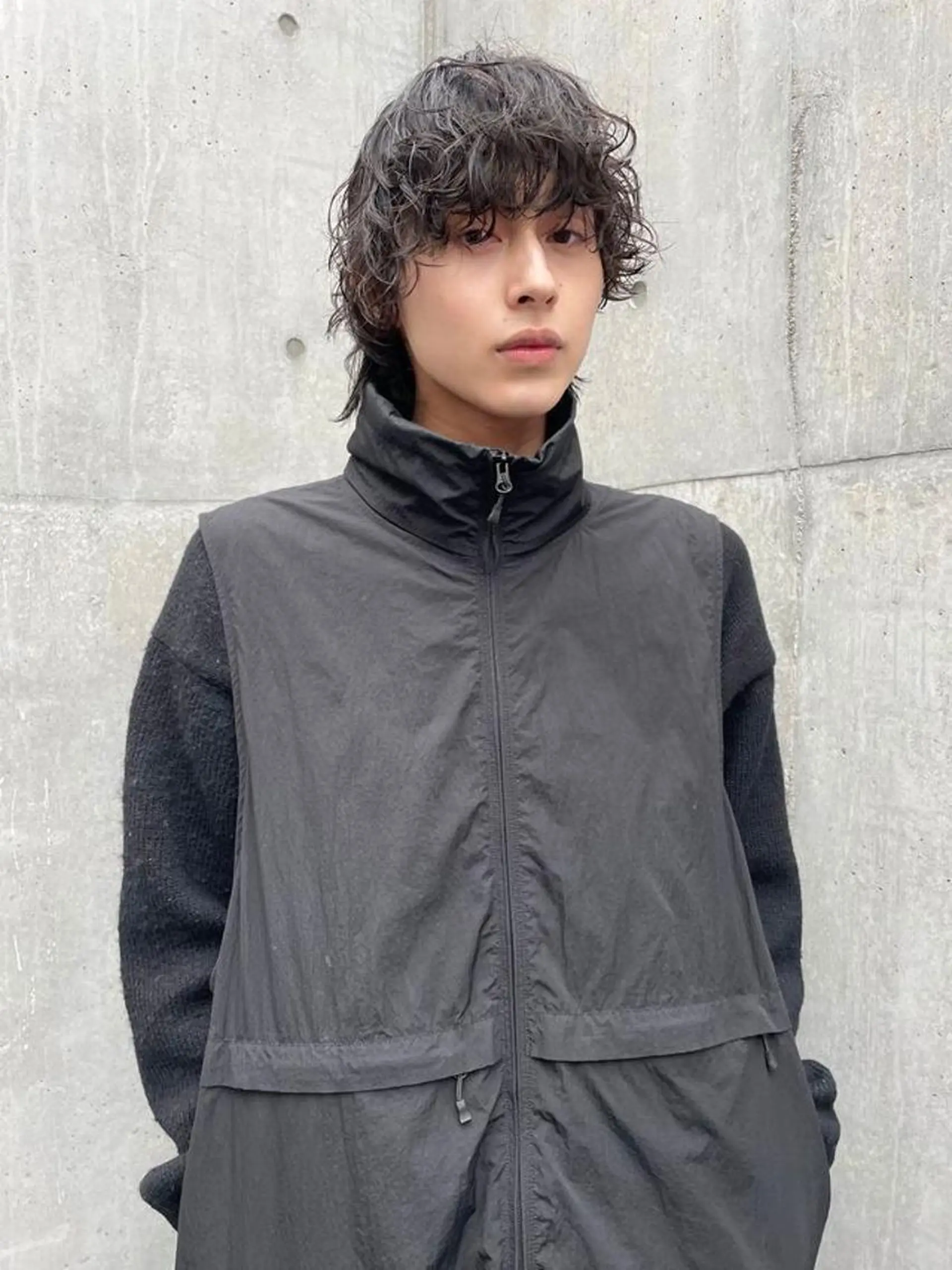 ミディアム メンズ パーマ ボブ/レイヤー/透明 感カラー/dai🌿のヘアスタイル