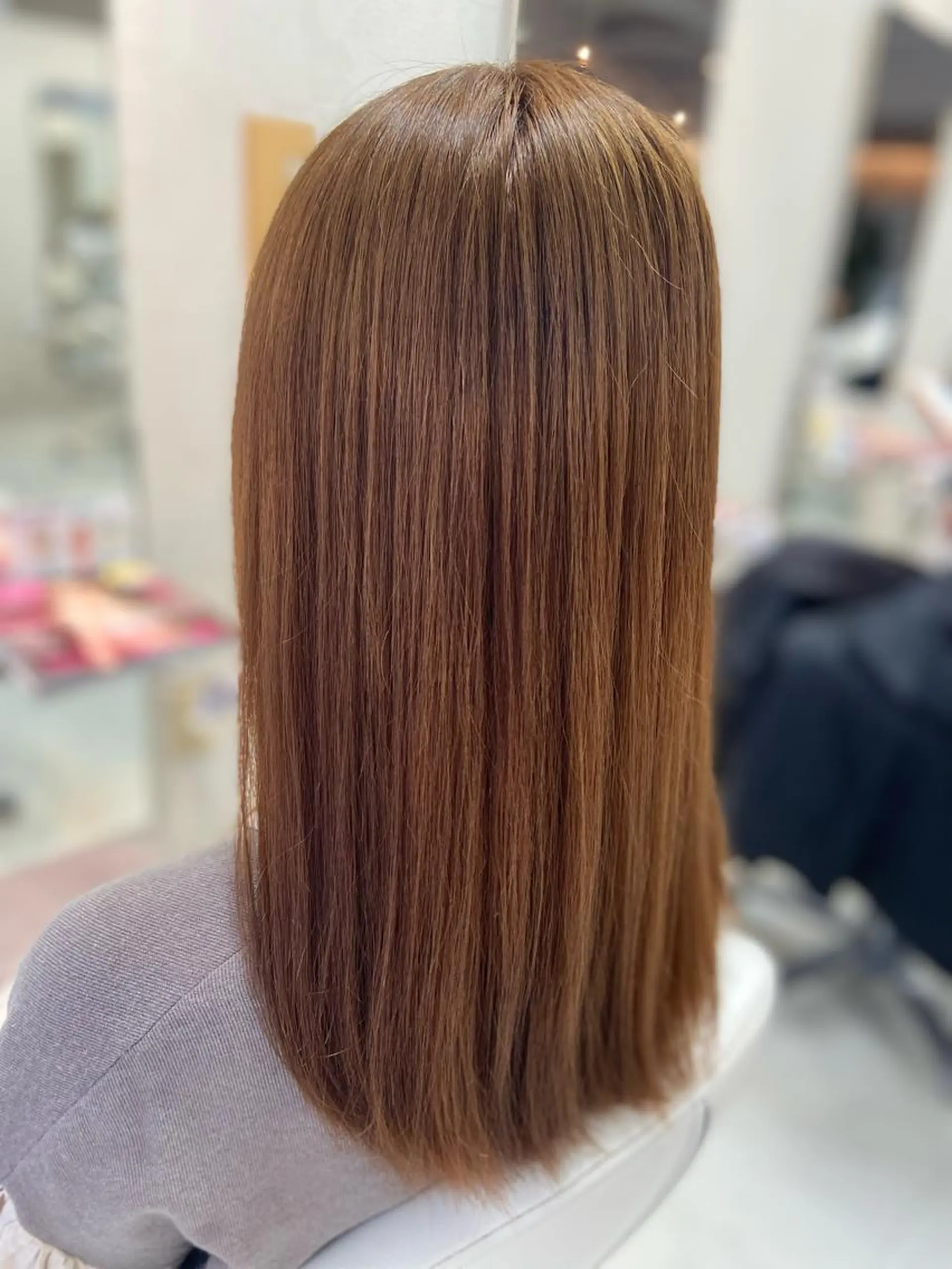 セミロング カラー ベージュカラー カット ヘアカラー トリートメント 菊地 美憂のヘアスタイル