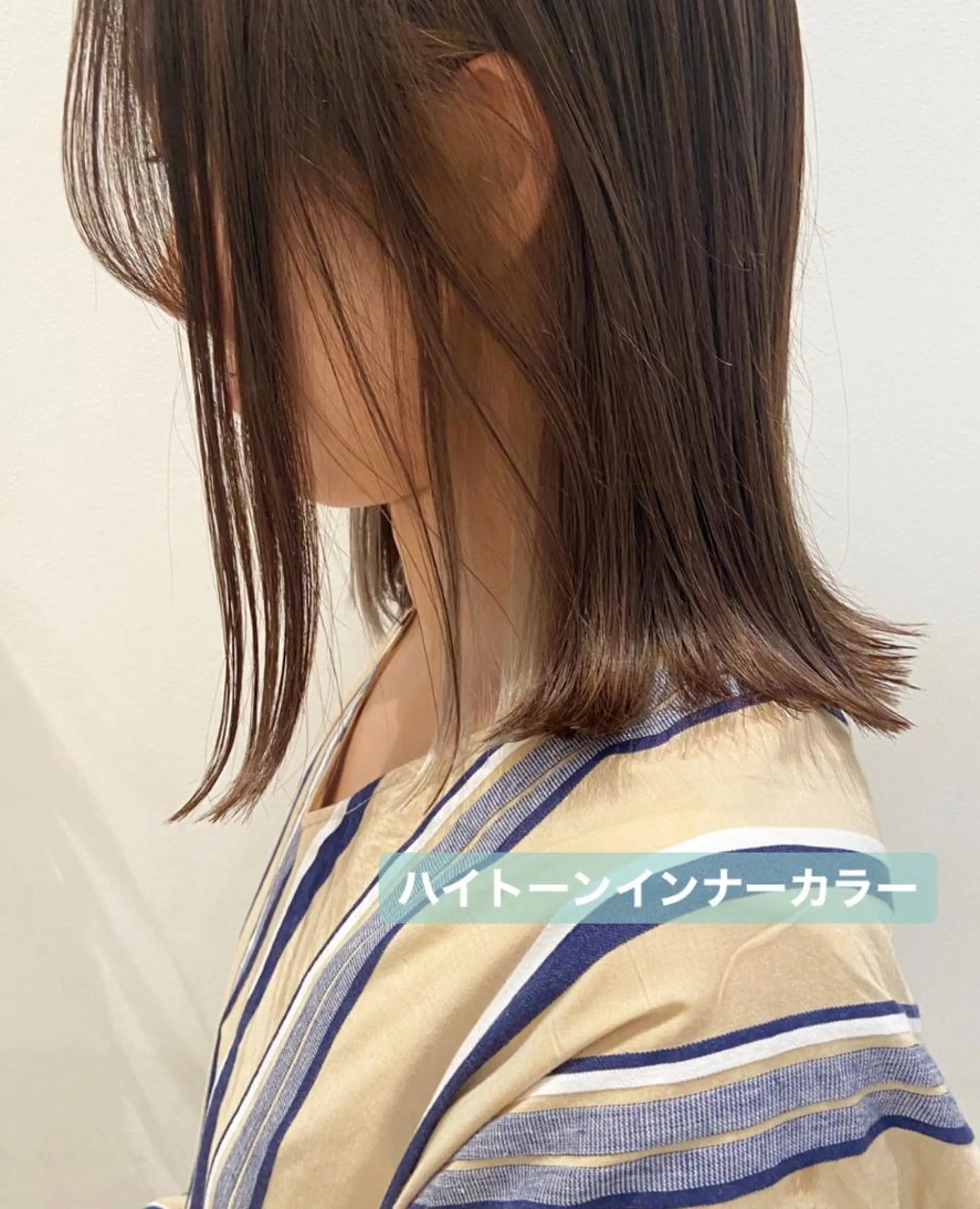 ミディアム カラー ベージュカラー ブリーチ インナーカラー I know所属・木下 奈々のヘアスタイル