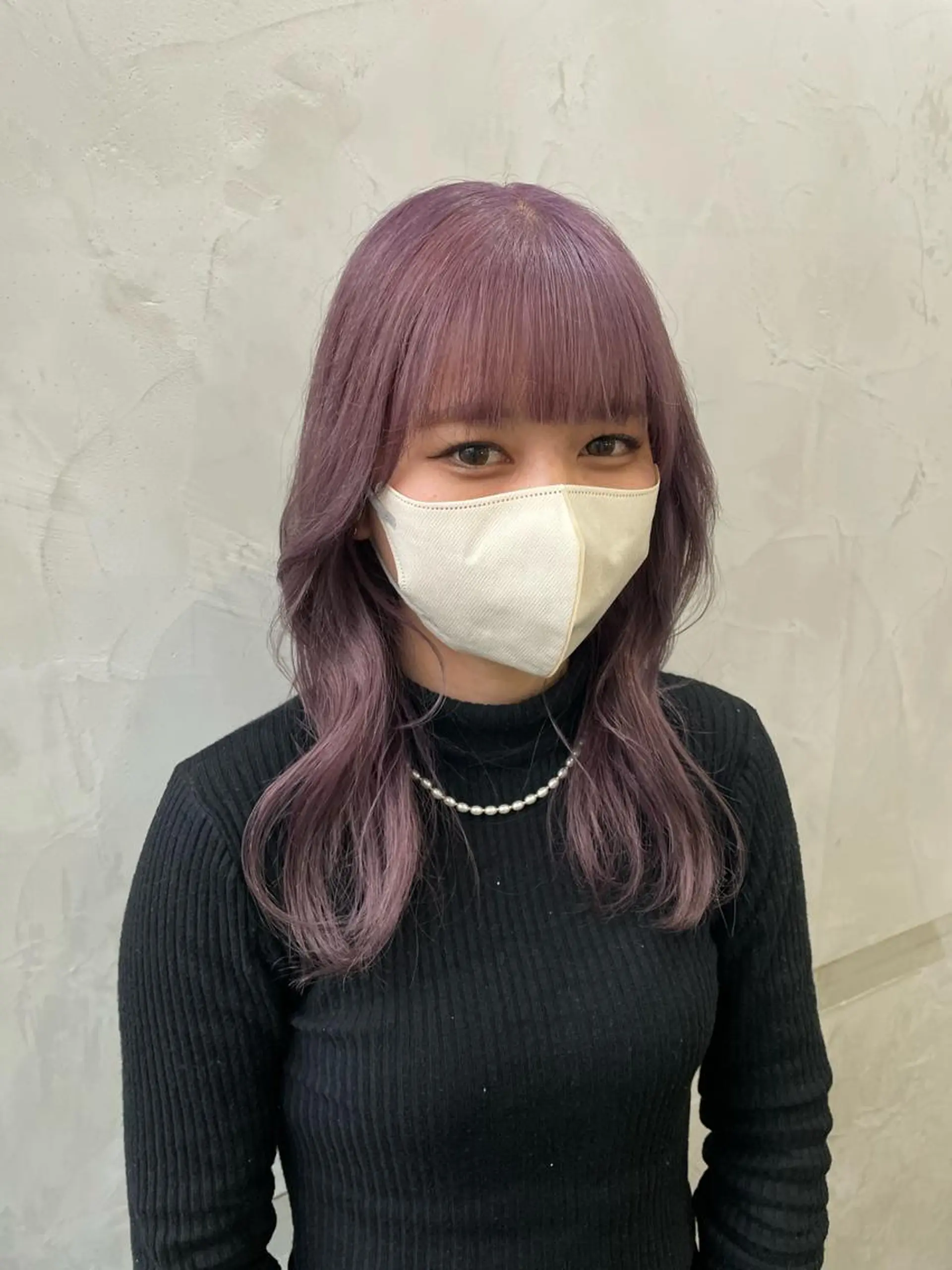 カラー ラベンダーカラー ピンクカラー ピンクラベンダー カット fudge所属・MaisonHALU 松浦光咲のヘアスタイル