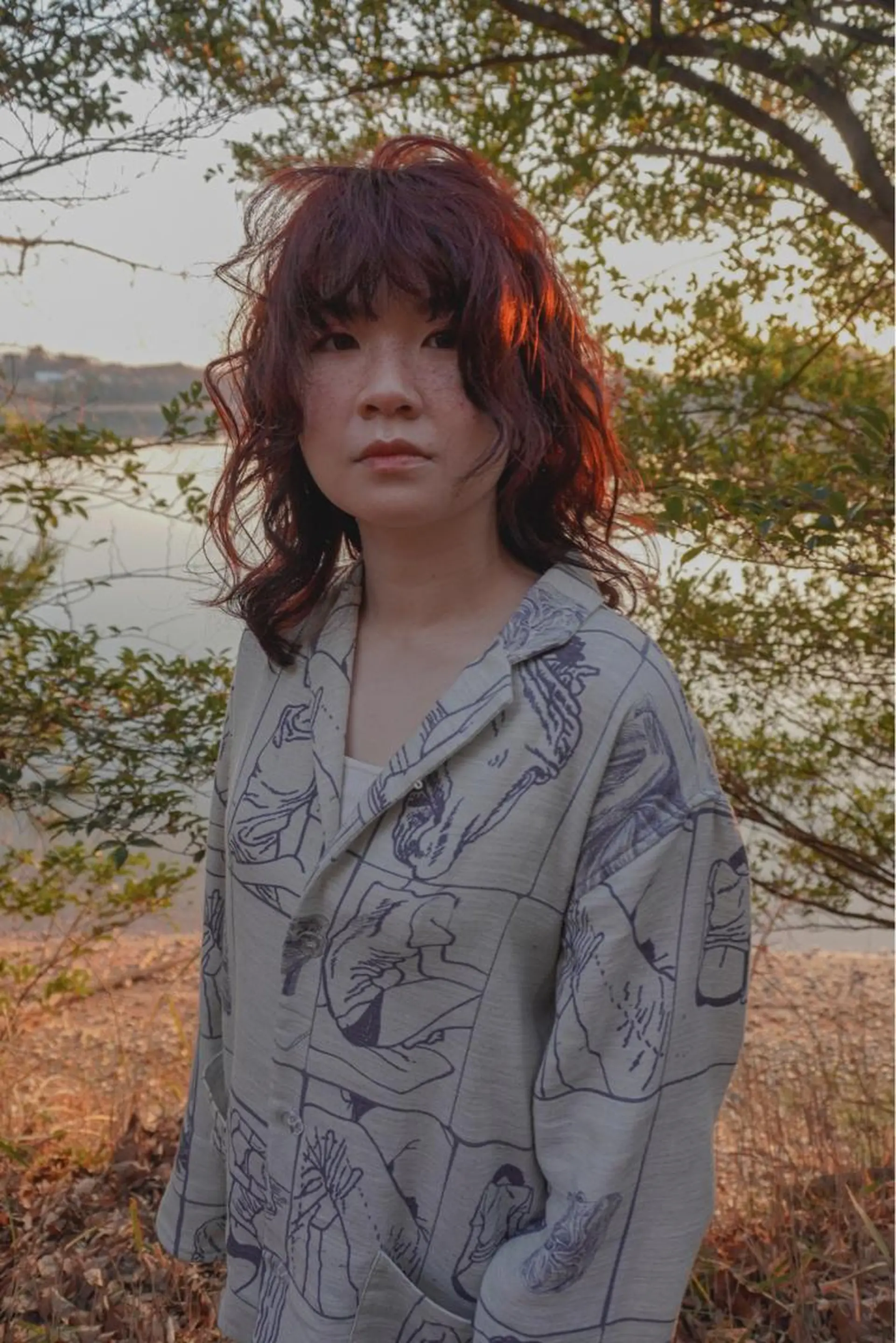 カラー ブリーチ レッドカラー メンズハイトーン/栄 /イトウタケルのヘアスタイル