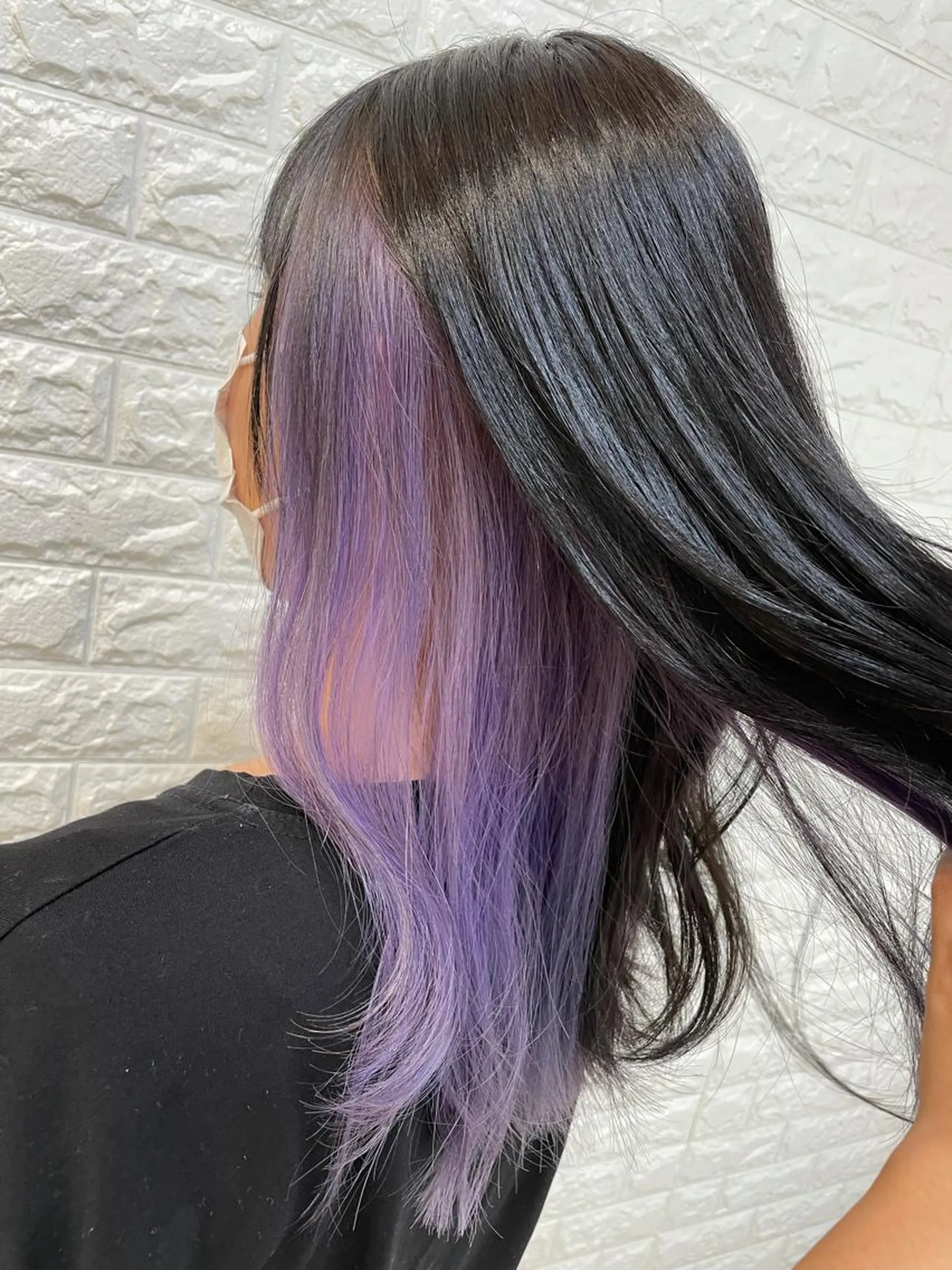 セミロング カラー ブリーチ ヘアカラー 福森 みずきのヘアスタイル