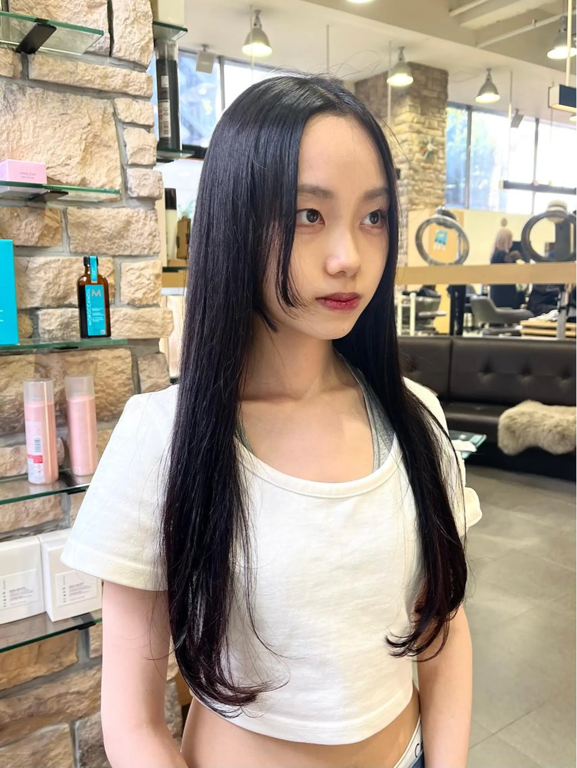 ロング カラー カット ヘアカラー トリートメント 海外girl🤎 透明感ベージュmaoのヘアスタイル