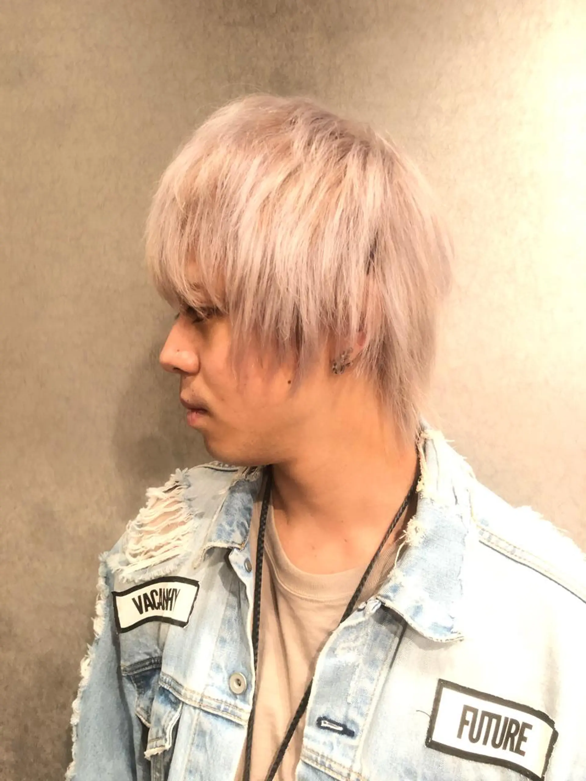 ショート カラー メンズ オレンジ ワタナベ テルマサのヘアスタイル