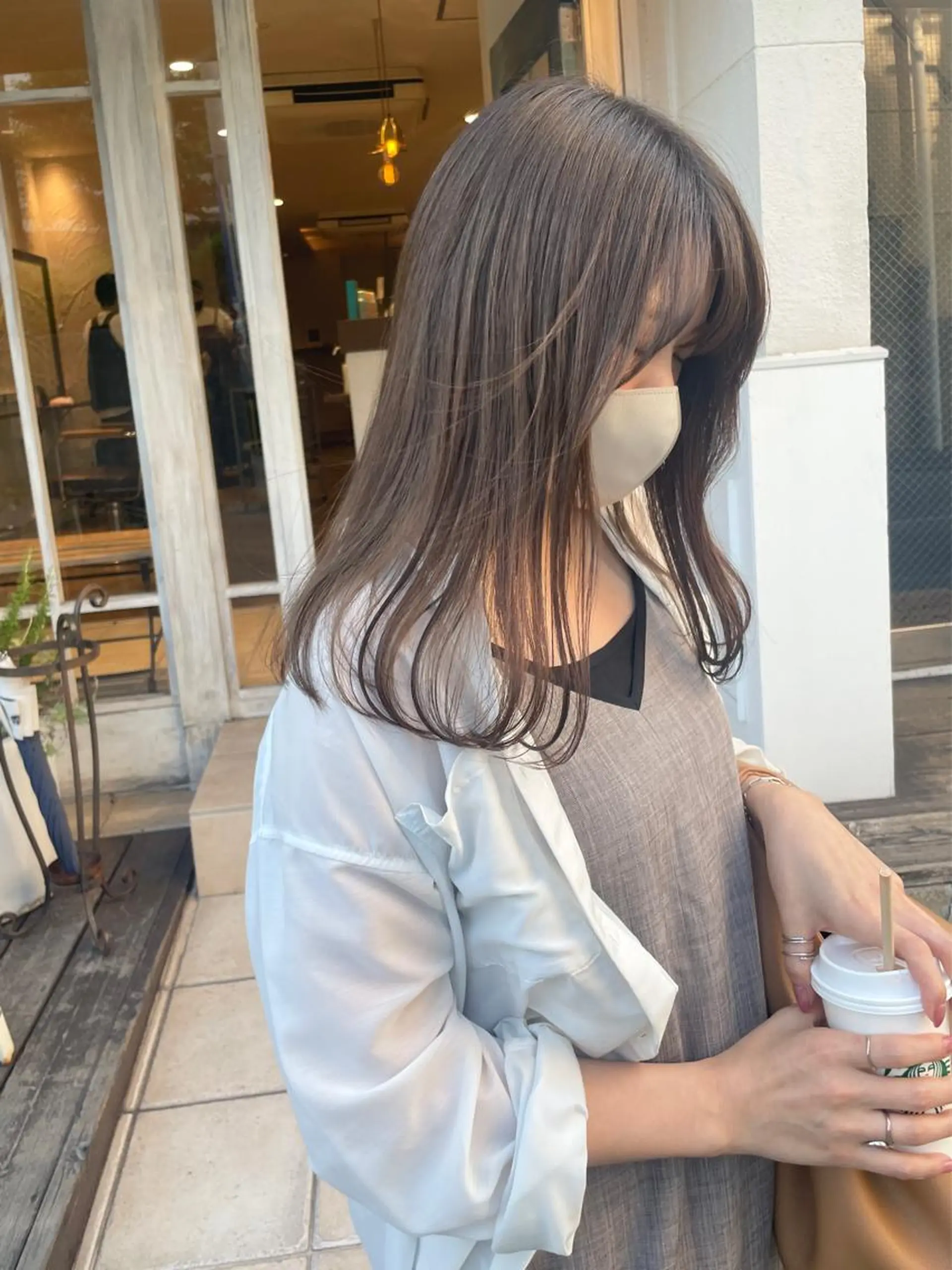 セミロング カラー Musiiik ホンダリサコのヘアスタイル