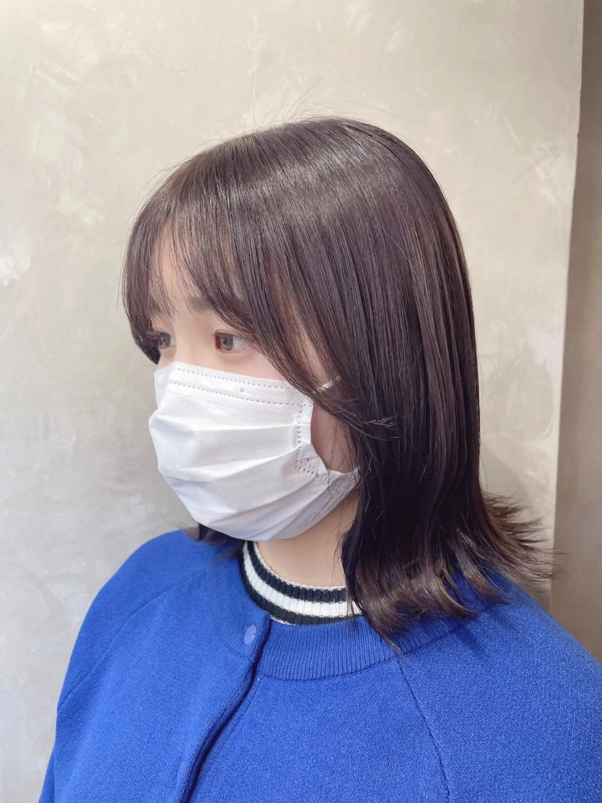 ミディアム カラー 梅田美容室 山崎海波のヘアスタイル
