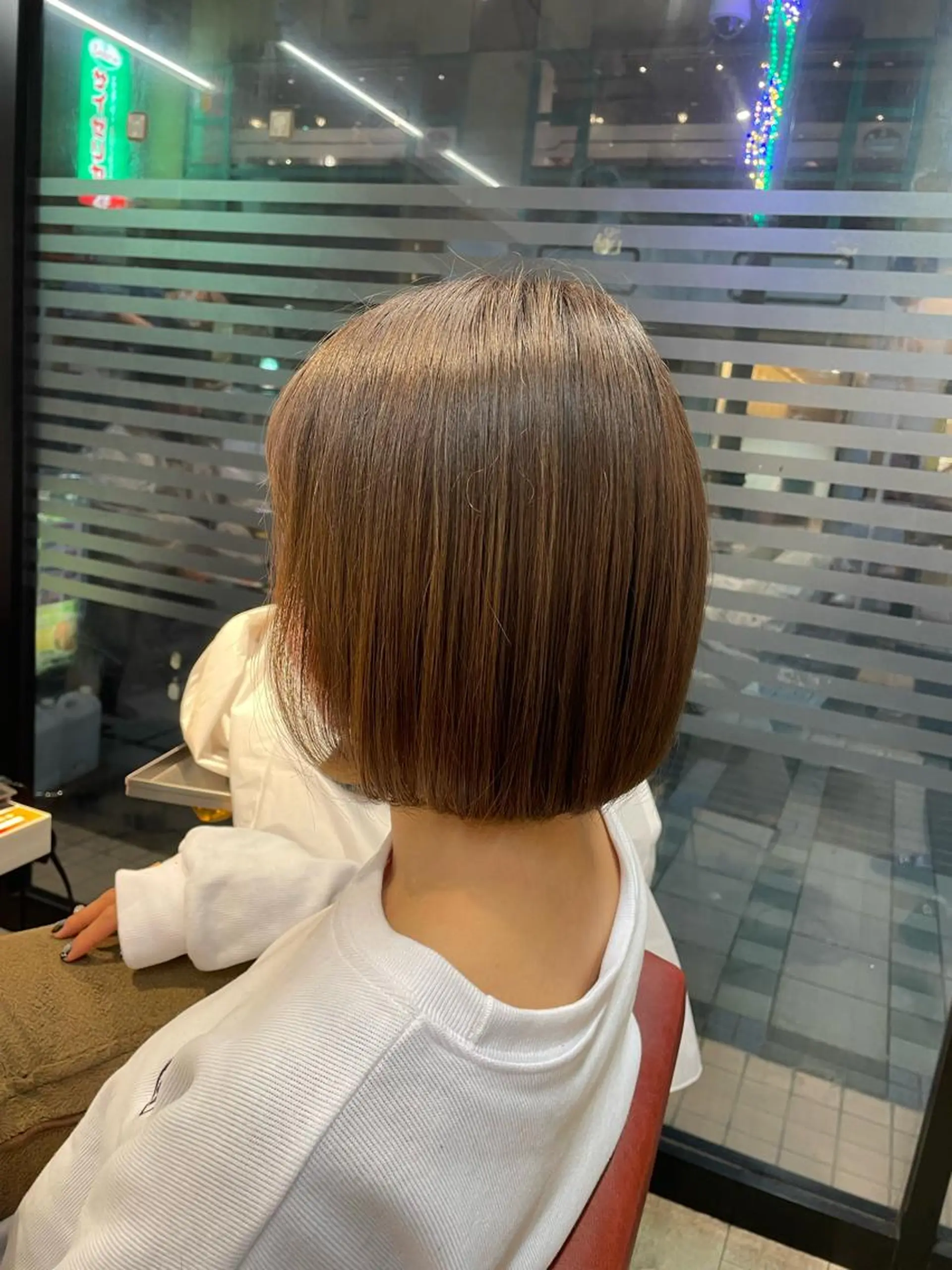 ショート ワンレンボブ ボブ カット LOG/所属・✨縮毛/ブリーチ✨ 出口 紗依のヘアスタイル