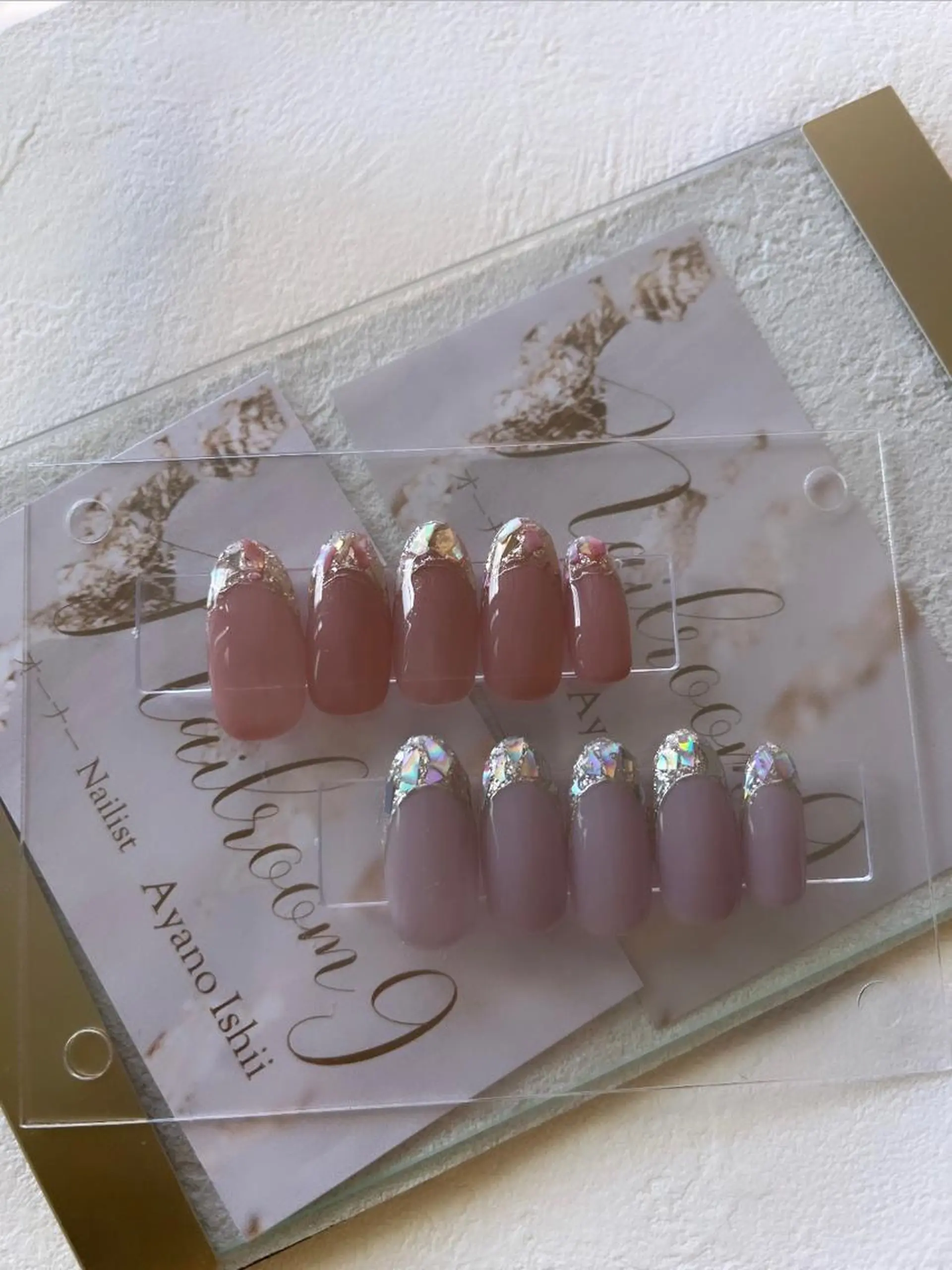 ネイル フレンチネイル ガラスフレンチ キラキラネイル ラメ(グリッター) ワンカラーネイル ハンドネイル nail room9 ☺︎のネイルデザイン
