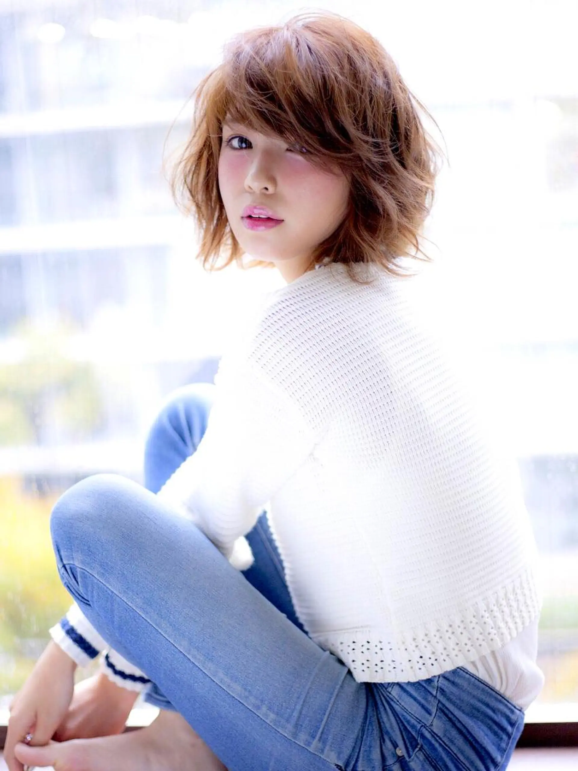 ショート カラー パーマ 高濃度水素/髪質改善 /柳原大輝のヘアスタイル