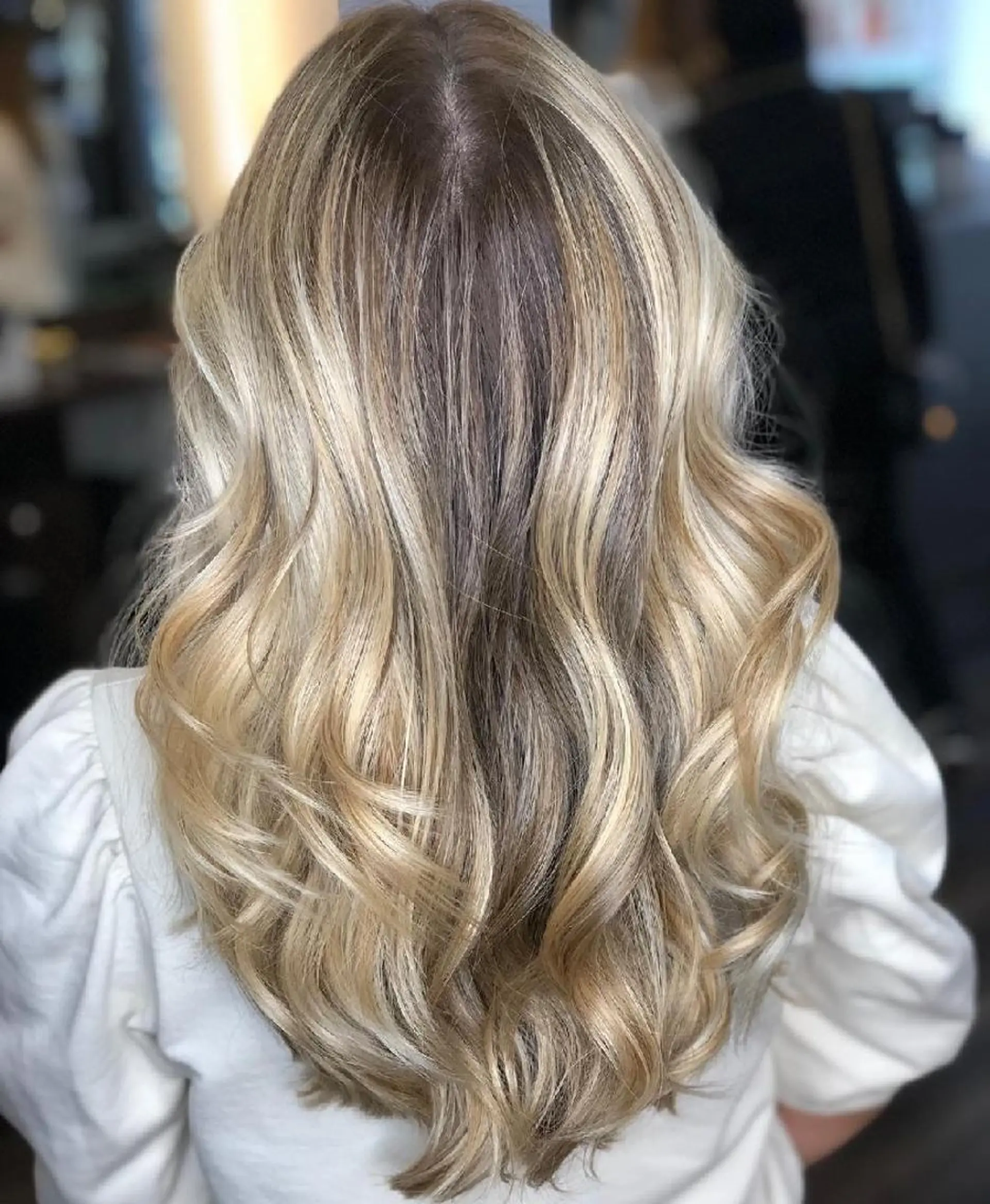 ロング カラー ヘアアレンジ バレイヤージュ ブロンド グラデーションカラー レイヤーカット ace share salon所属・桑原 祥のヘアスタイル