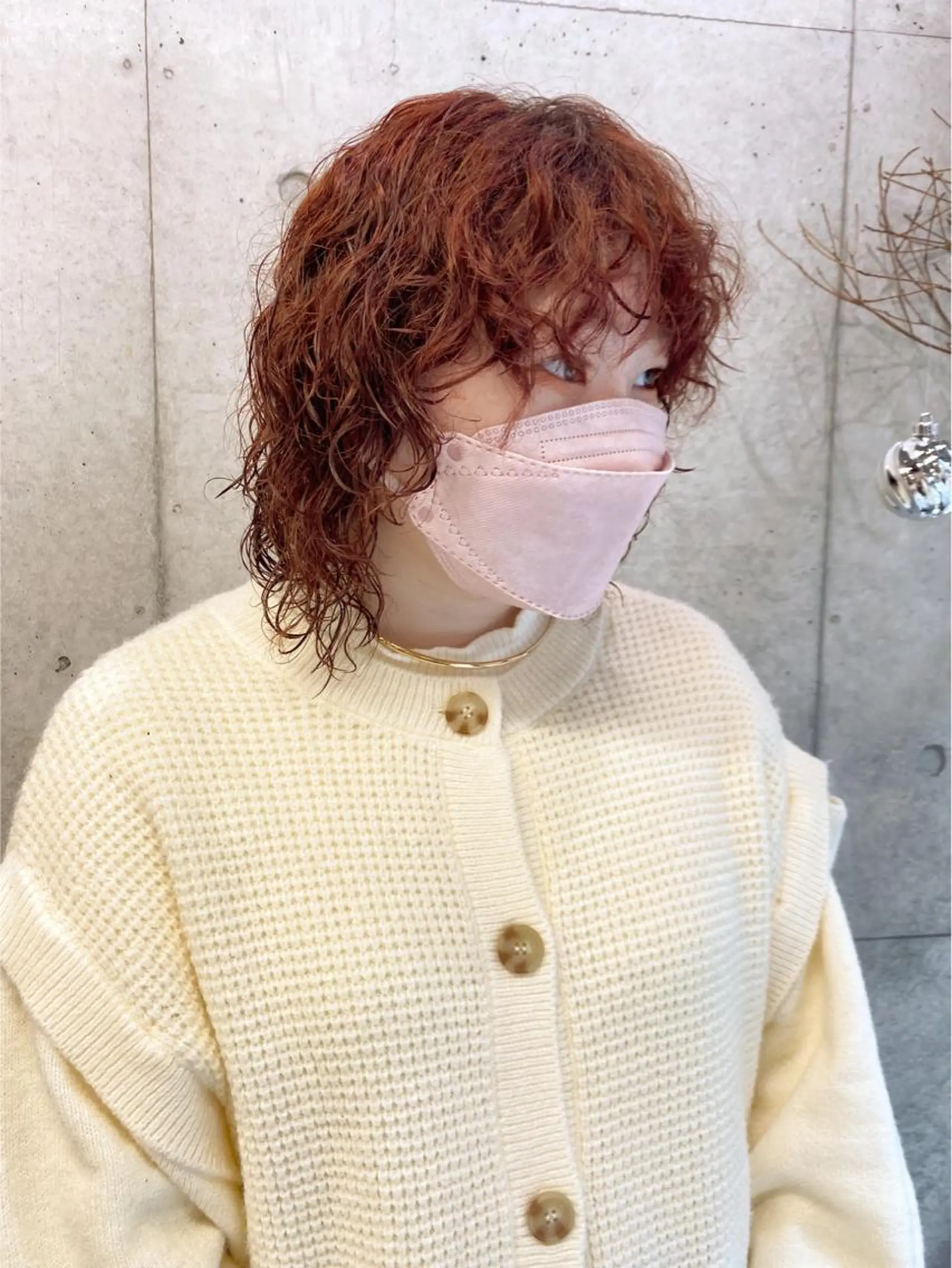 ミディアム カラー パーマ カット パーマ トリートメント kaho🧸 / 大人styleのヘアスタイル