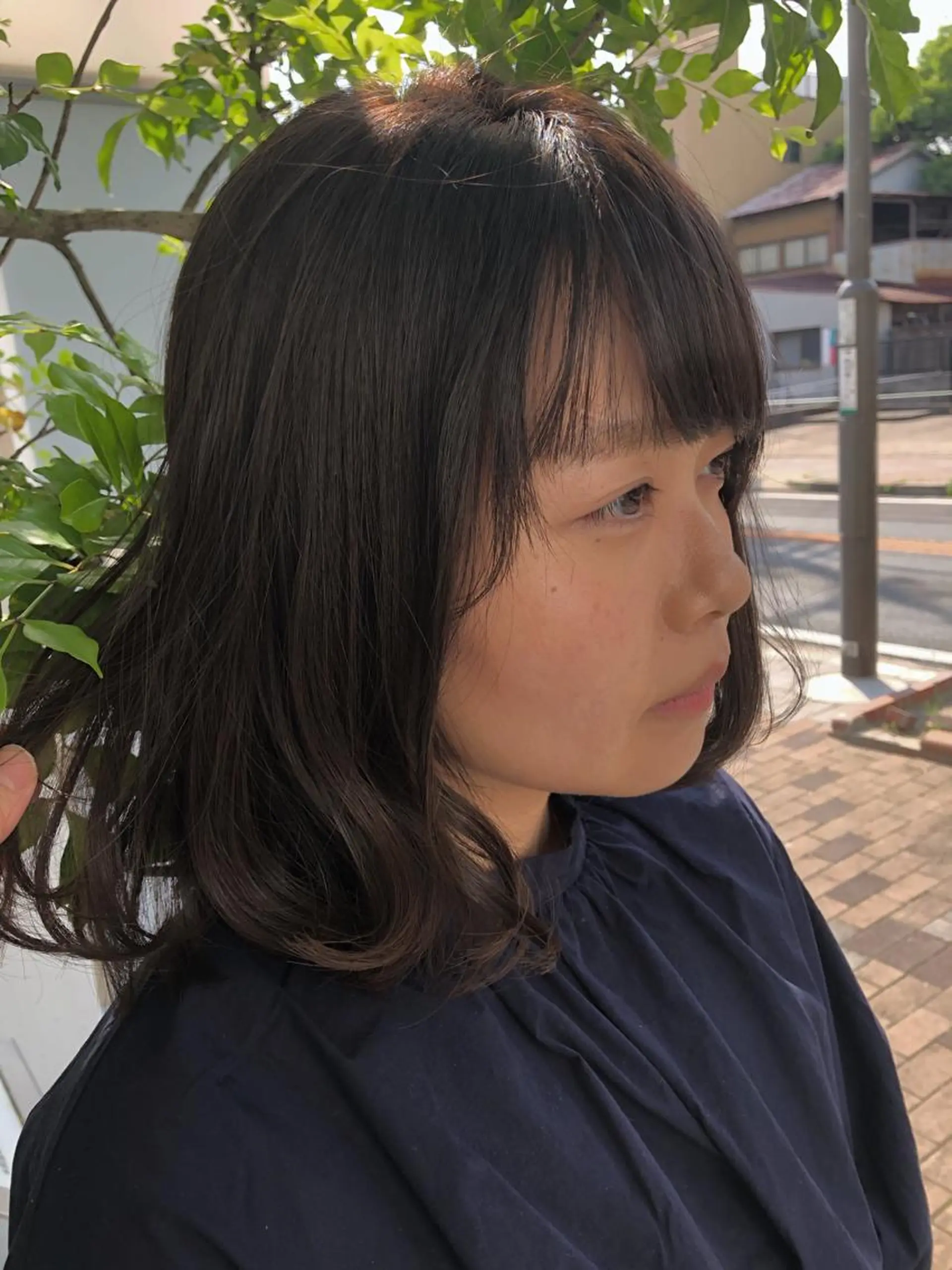 ミディアム カラー アッシュ アッシュブラウン ブラウンカラー カット ヘアカラー トリートメント 尾島 光季のヘアスタイル
