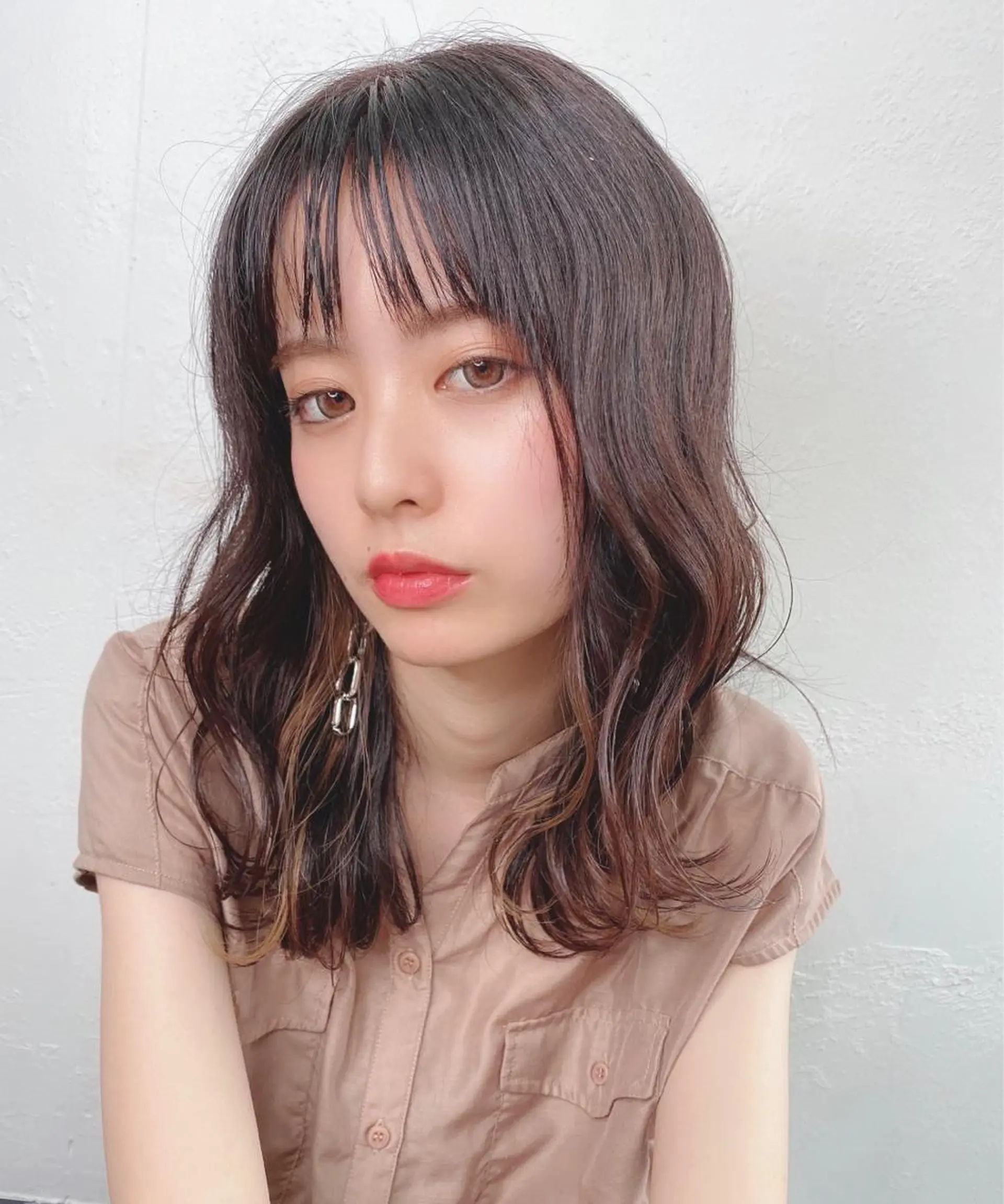 セミロング カラー hair  space Atoz所属・東 寛道のヘアスタイル