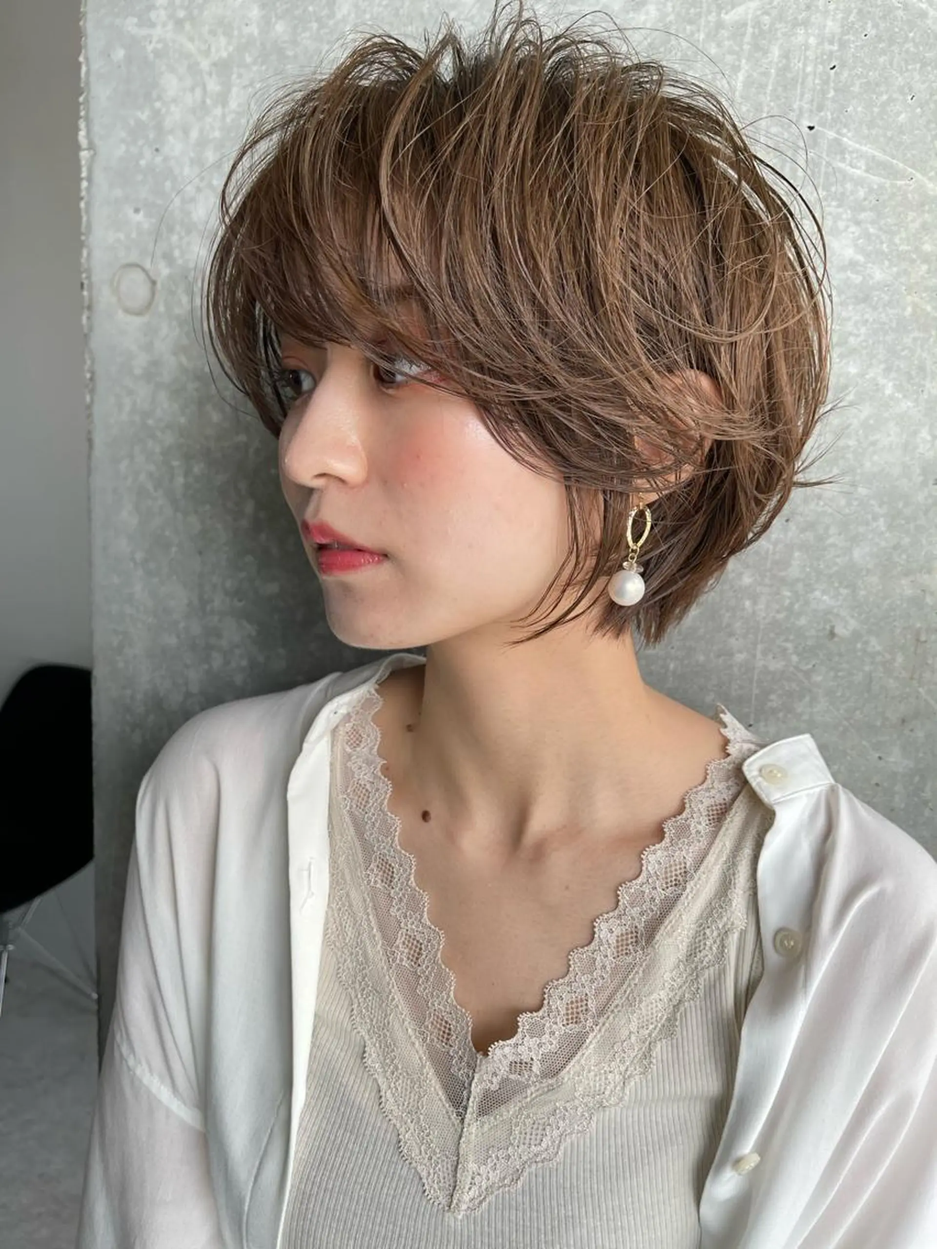 ショート ショートボブ ボブ ショートヘア パーマ指名1位✨ 針尾　完のヘアスタイル
