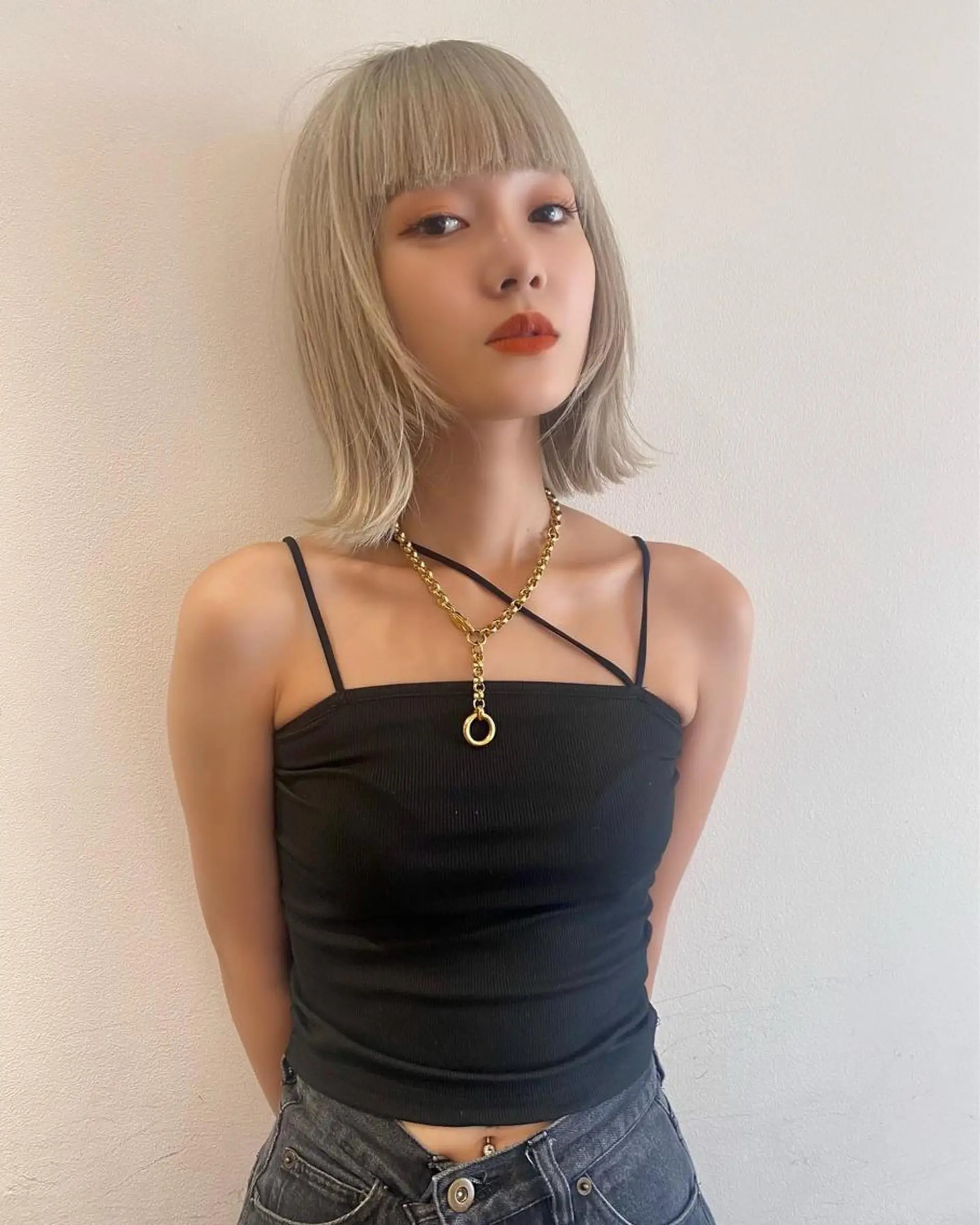 ミディアム カラー ヘアカラー ハイトーン/デザイン hirokiのヘアスタイル