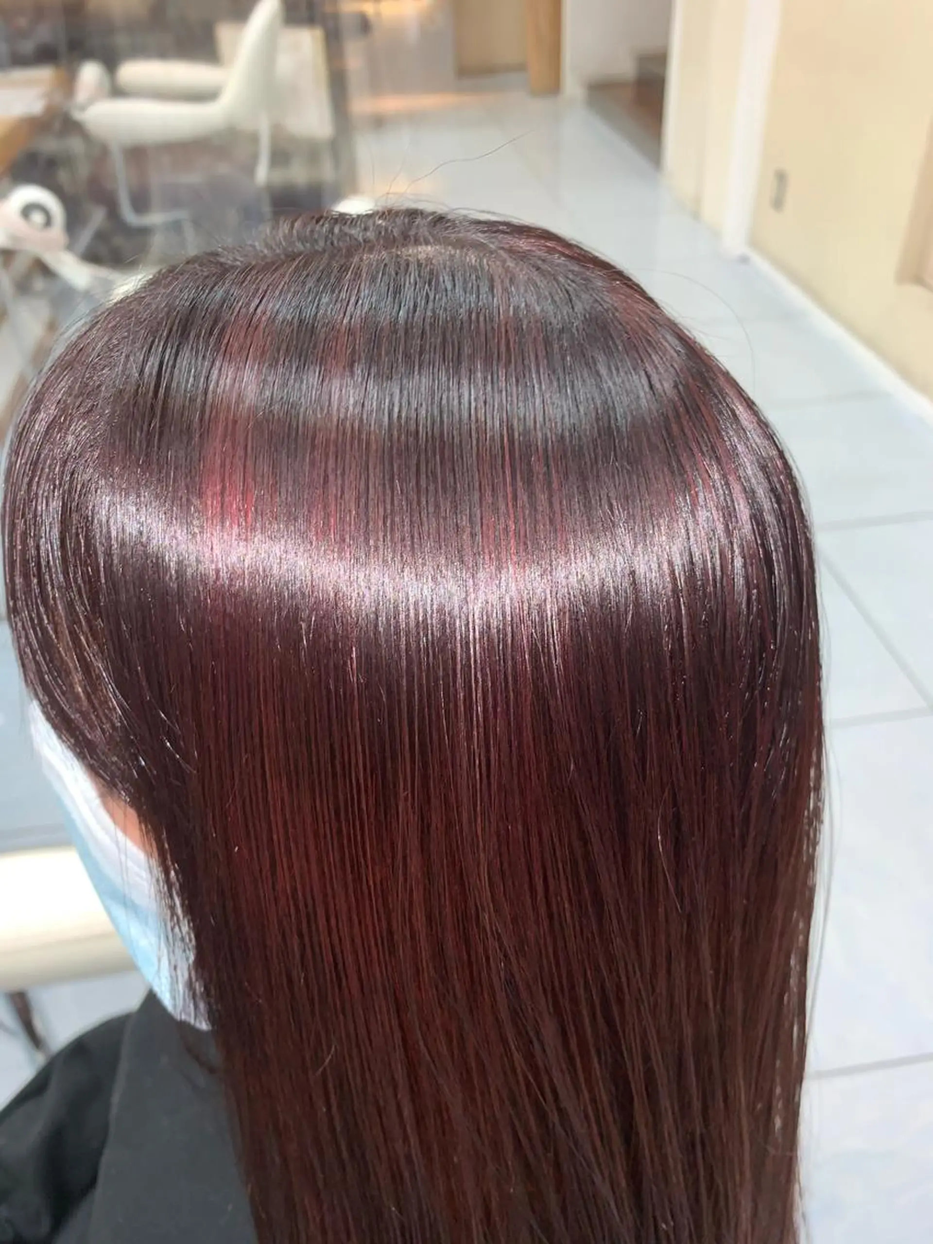 ロング カラー パーマ ハイライトカラー ハイライト ヘアカラー 縮毛矯正 トリートメント 髪質改善/縮毛矯正 /ブリーチ矯正/岡部のヘアスタイル