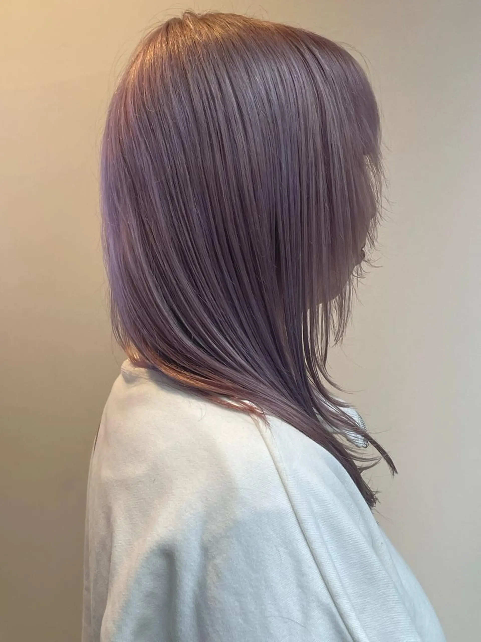 ミディアム ヘアカラー ハラダ リョウセイのヘアスタイル