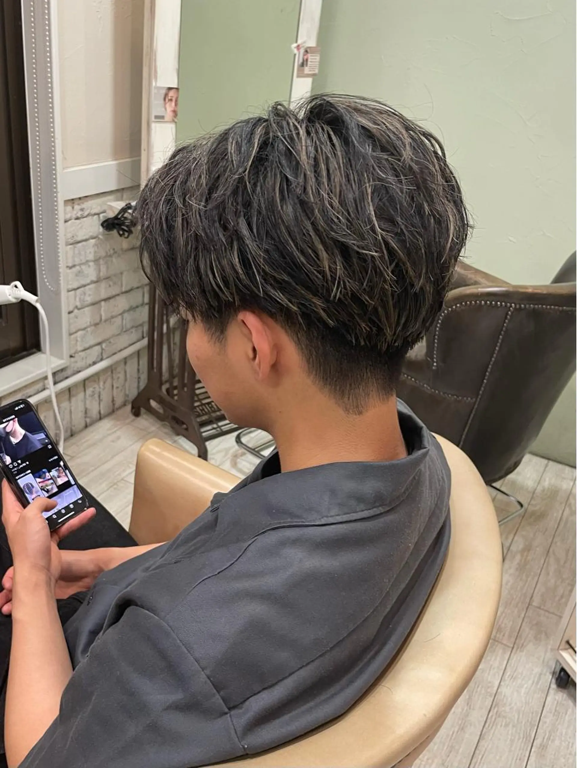 カラー メンズ メンズハイライト ハイライトカラー Lita. hairdesign所属・k a k o ／ボブパーマ🥨のヘアスタイル