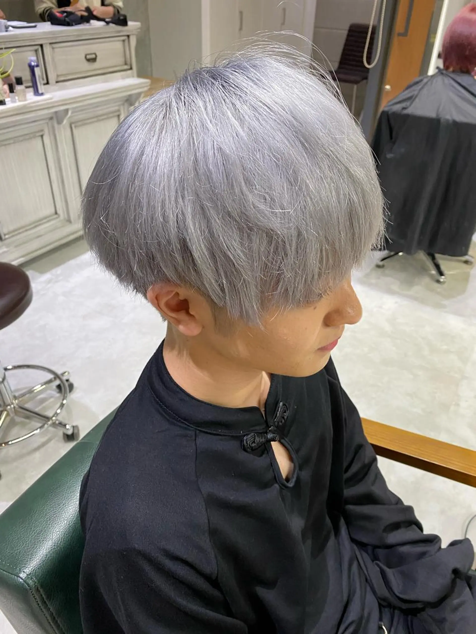 ショート カラー ヘアアレンジ メンズ アッシュ アッシュグレー アッシュグレージュ グレージュ ホワイトアッシュ モテ髪透明感❤️ デイズヘアカラーのヘアスタイル
