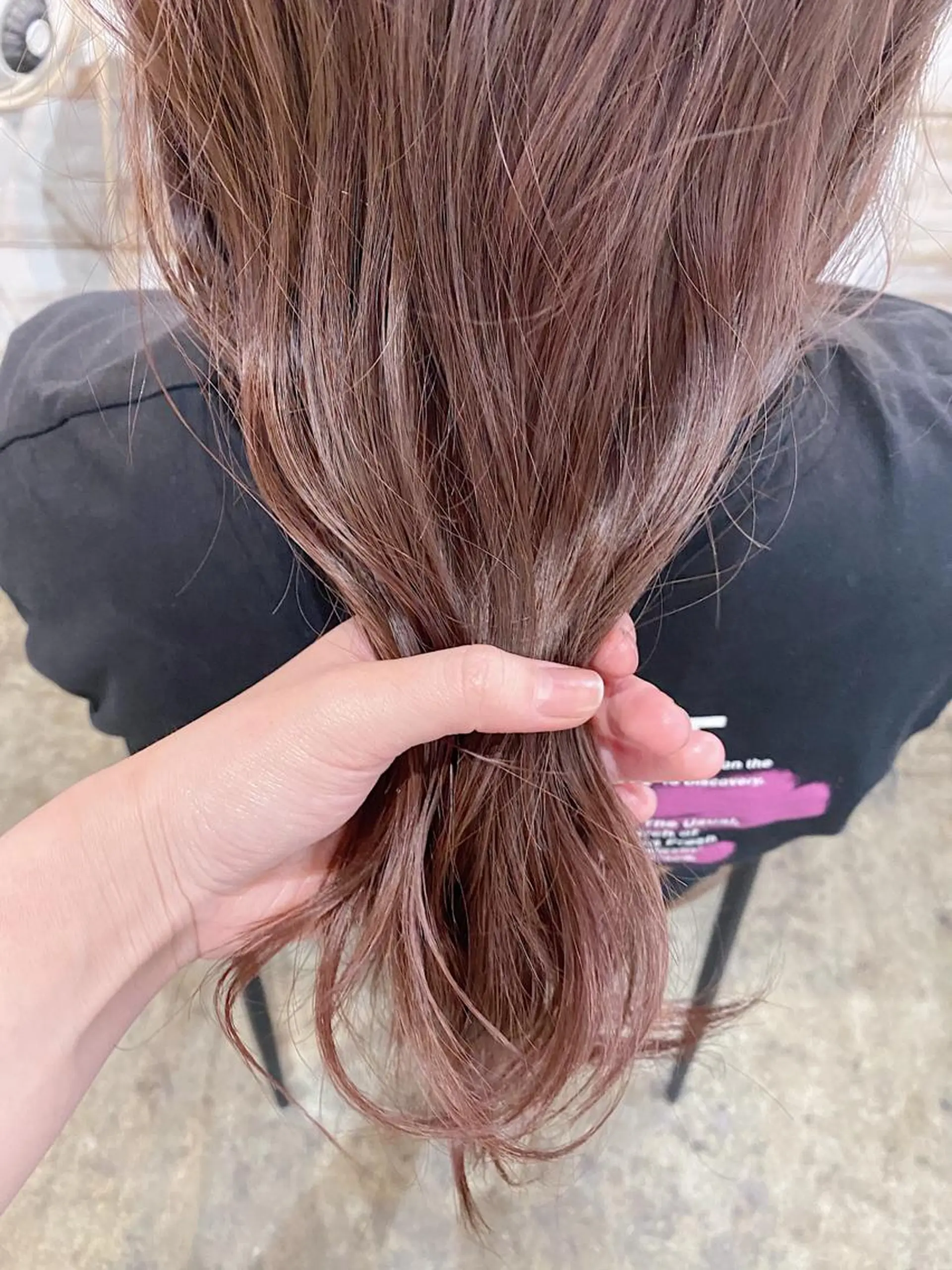 ロング カラー 透明感カラー ラベンダーカラー ピンクカラー ピンクラベンダー ハル🌸柔色/ ブリーチなし/艶髪のヘアスタイル