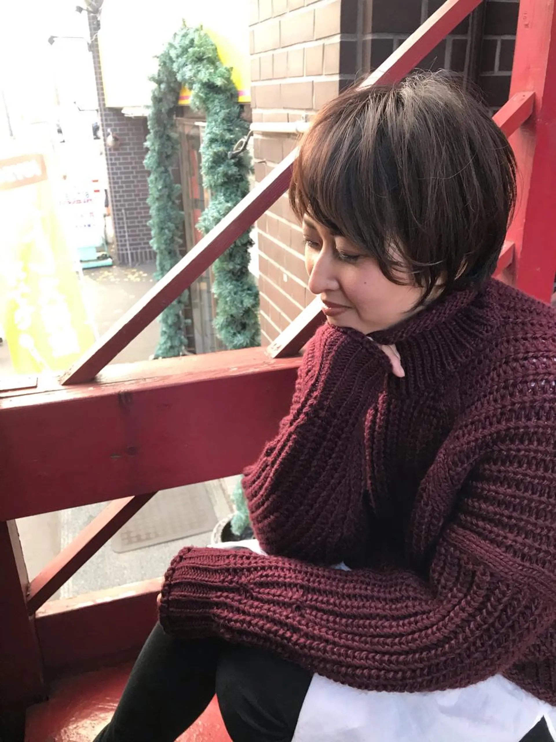 ショート カラー 透明感カラー カット ヘアカラー トリートメント ママ美容師 *ヒマワリのヘアスタイル