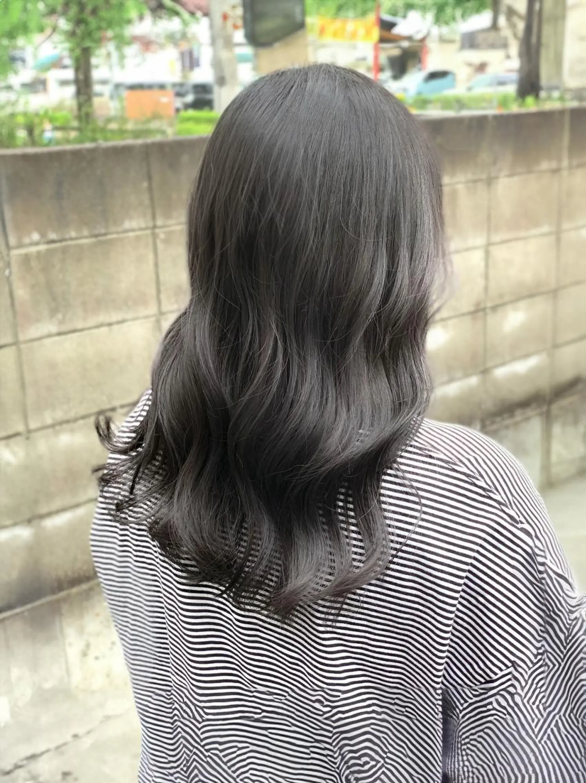 セミロング カラー グレージュ ヘアカラー 高橋成海⚡️透明感/ ブリーチデザイン⚡️のヘアスタイル