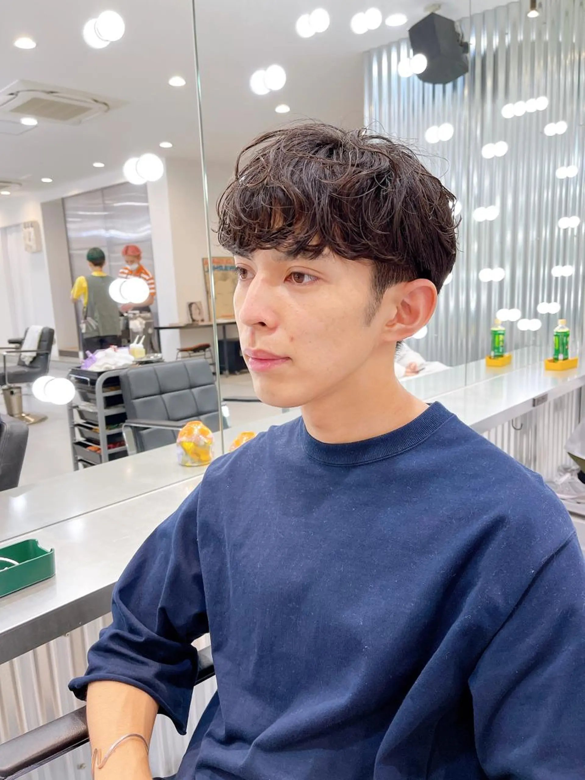 ショート パーマ メンズ マッシュ メンズパーマ カット ヘアカラー パーマ 縮毛矯正 トリートメント メンズパーマ タカキリョウのヘアスタイル