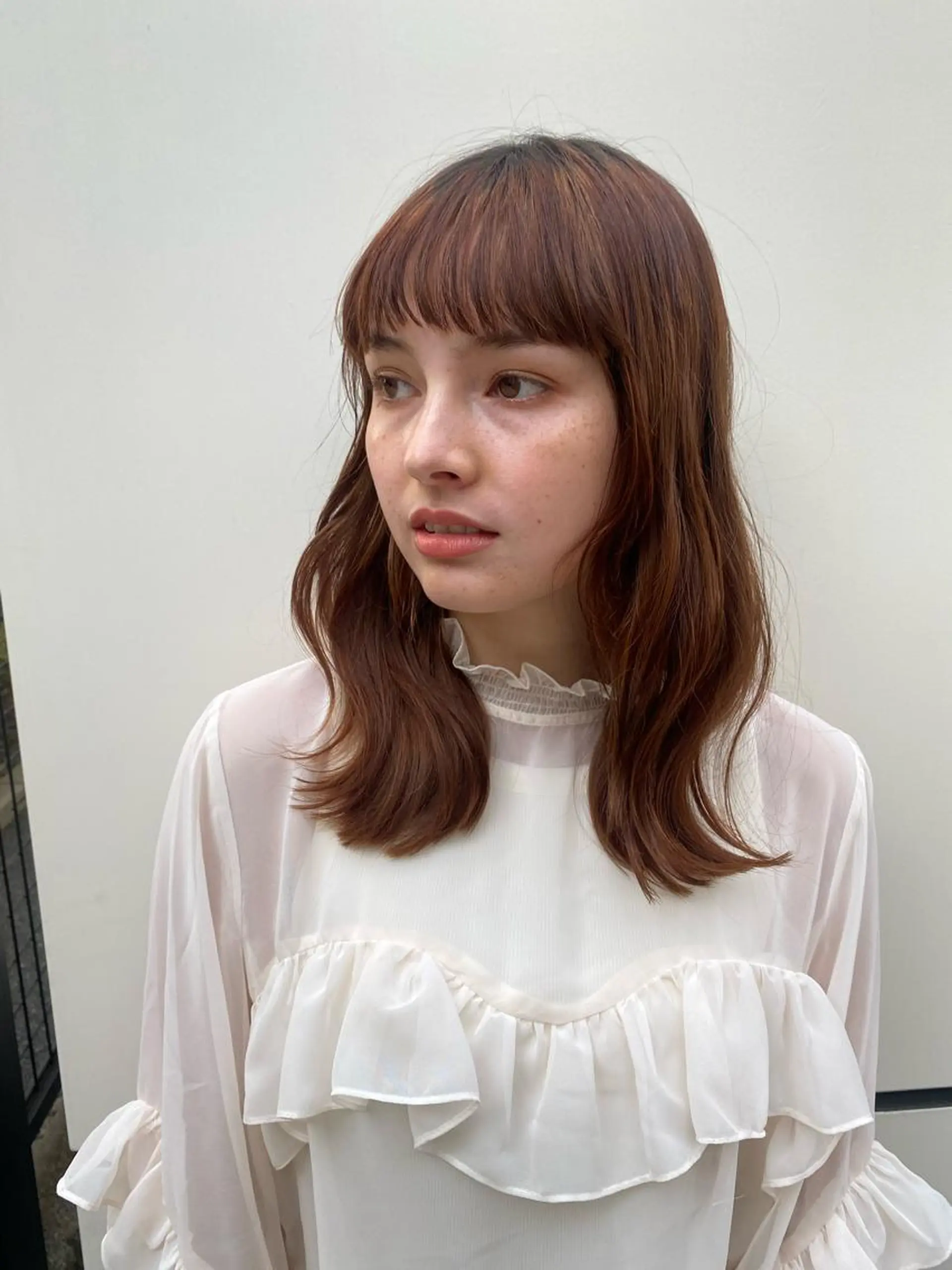 セミロング カット ヘアカラー 🍑 モモカ🍑のヘアスタイル