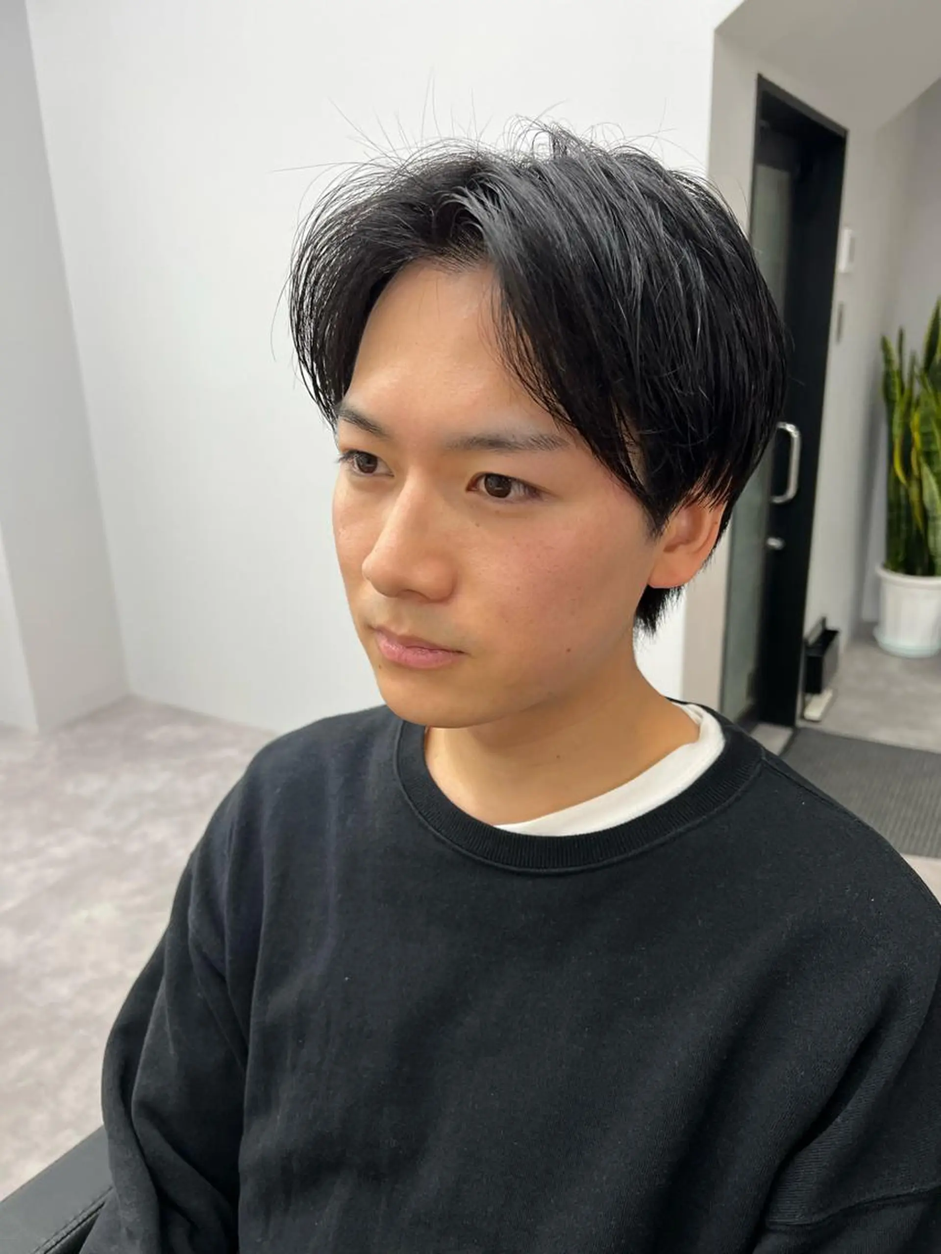 ショート メンズ センターパート 【曲がる縮毛矯正】 モデル募集🙋カツヤのヘアスタイル