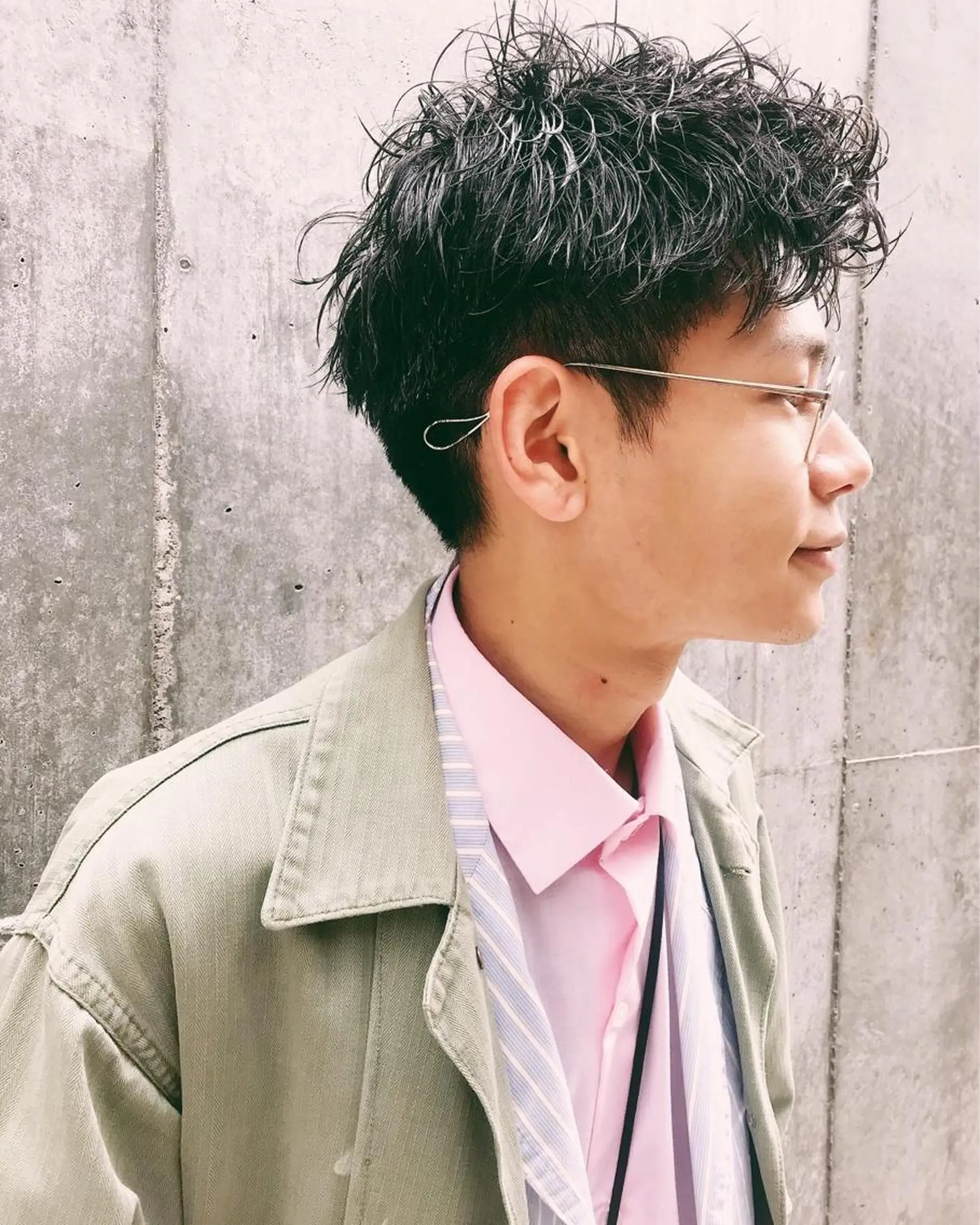 ショート パーマ メンズ カット ヘアカラー パーマ 縮毛矯正 トリートメント メンズパーマ タカキリョウのヘアスタイル