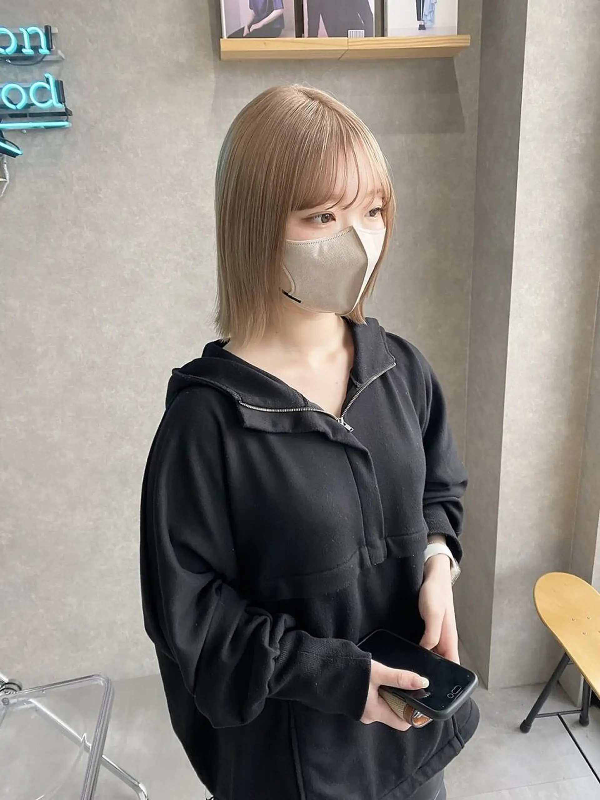 ミディアム カラー カット ヘアカラー トリートメント mood tatemachiのヘアスタイル